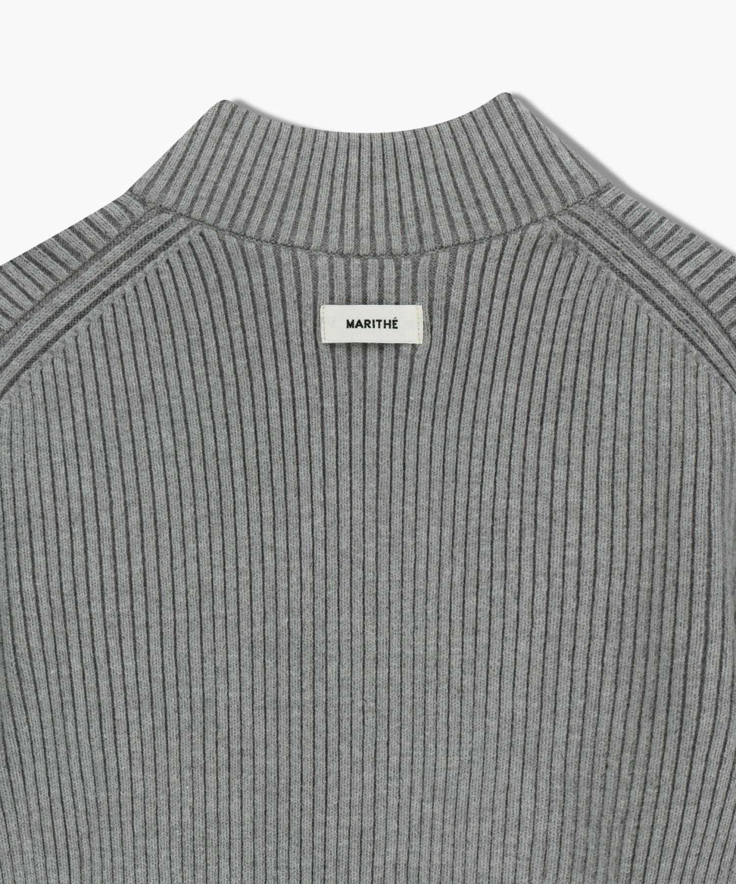 W TWO WAY HIGH NECK ZIPUP CARDIGAN