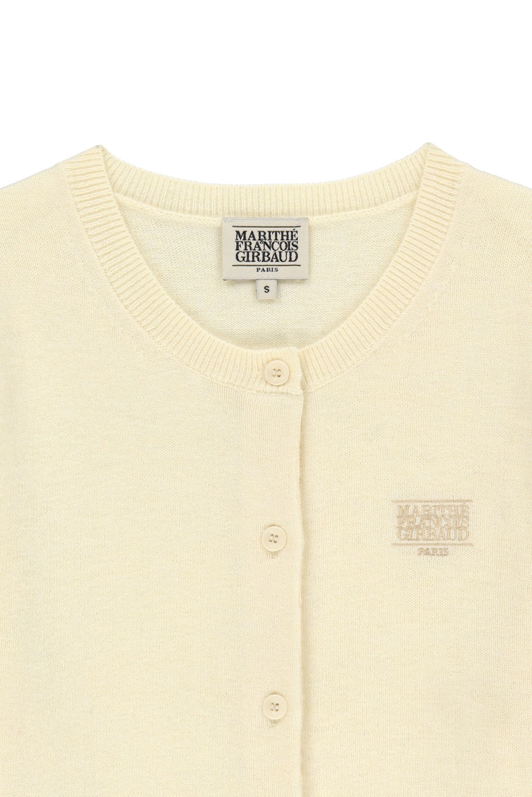 W SMALL CLASSIC LOGO ROUND NECK CARDIGAN SET UP