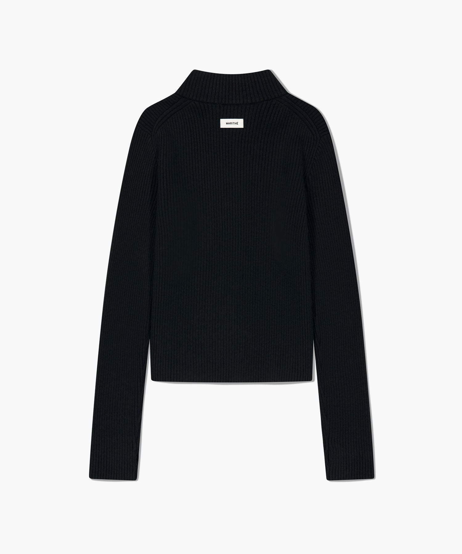 W TWO WAY HIGH NECK ZIPUP CARDIGAN