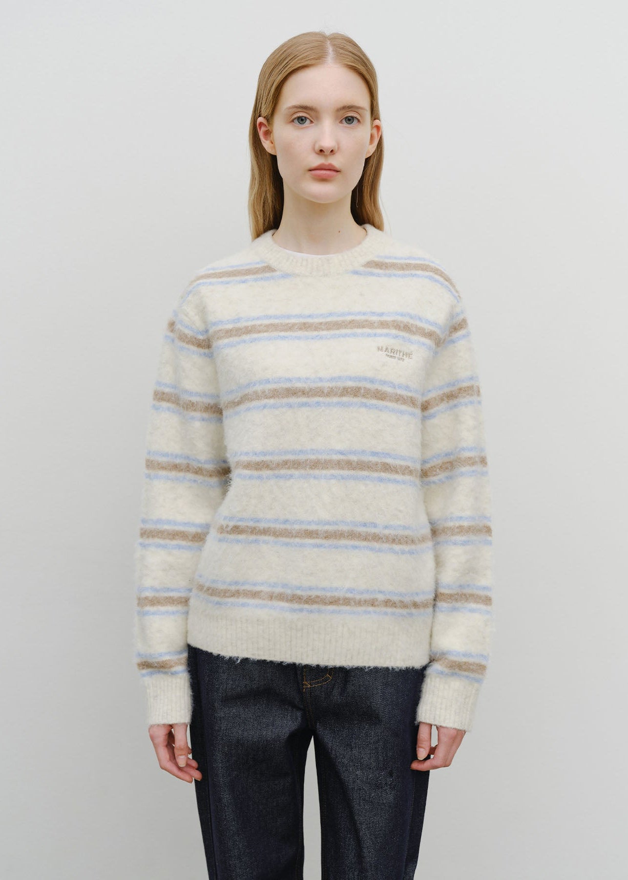 MULTI STRIPE KNIT PULLOVER