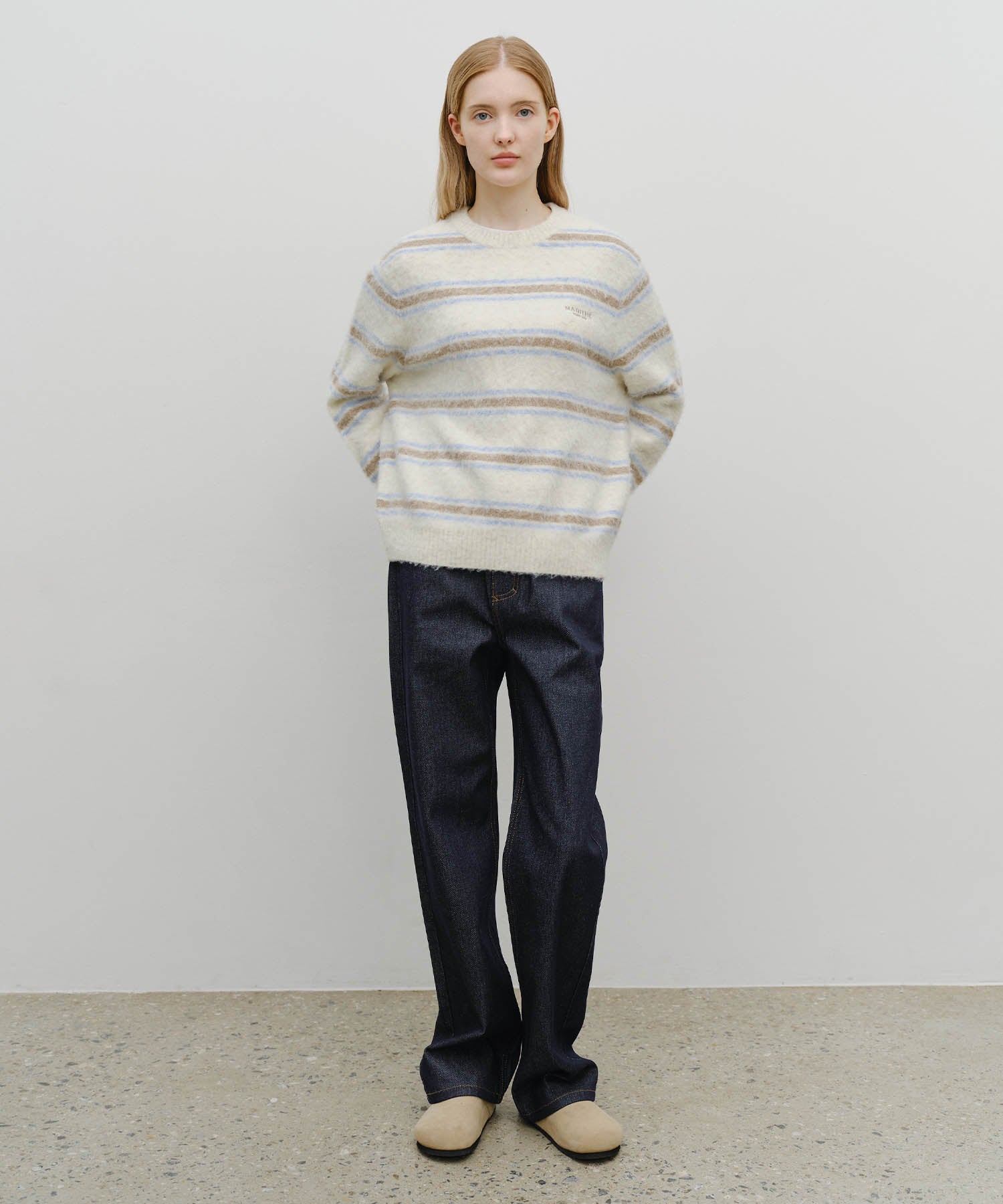 MULTI STRIPE KNIT PULLOVER