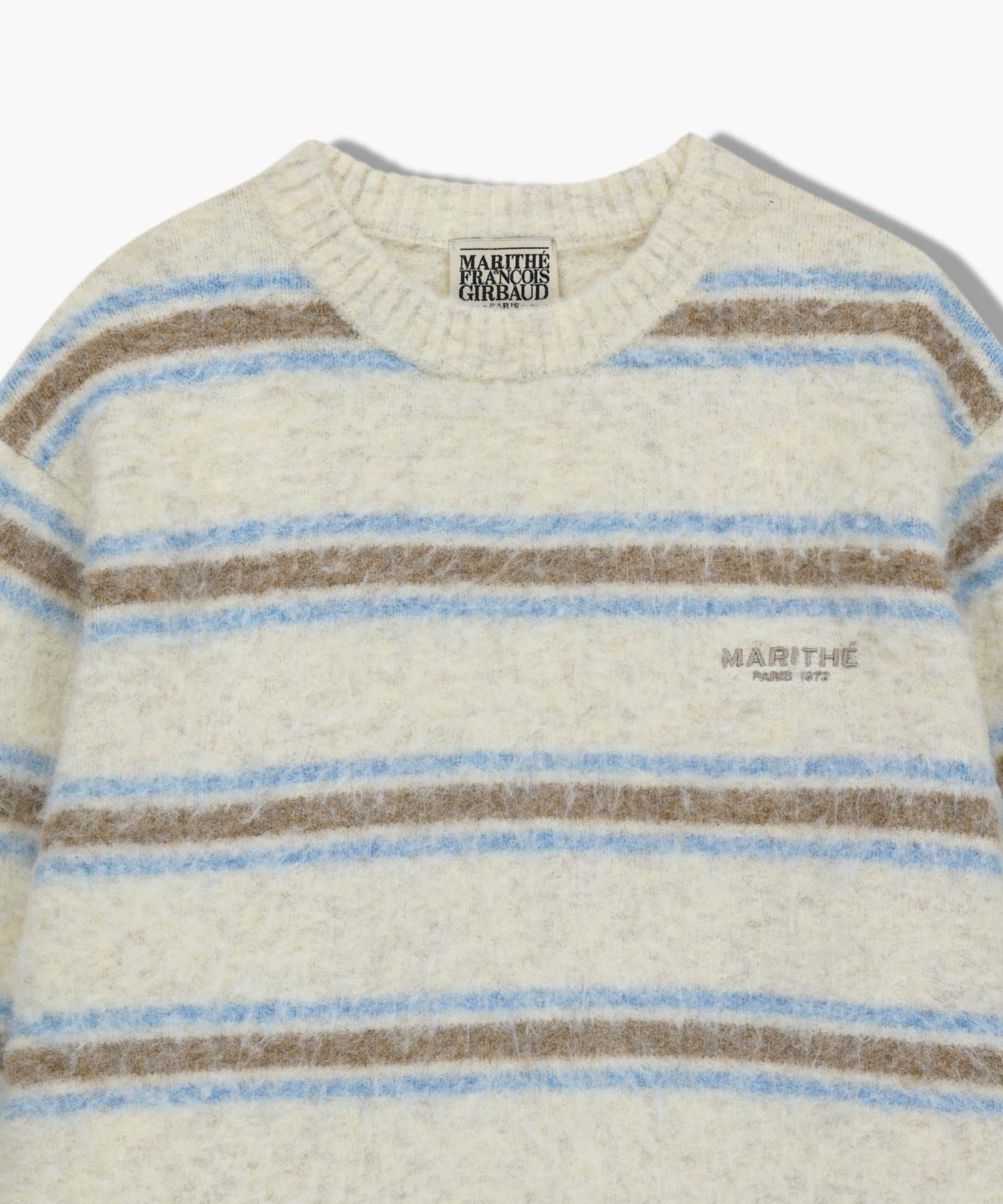 MULTI STRIPE KNIT PULLOVER