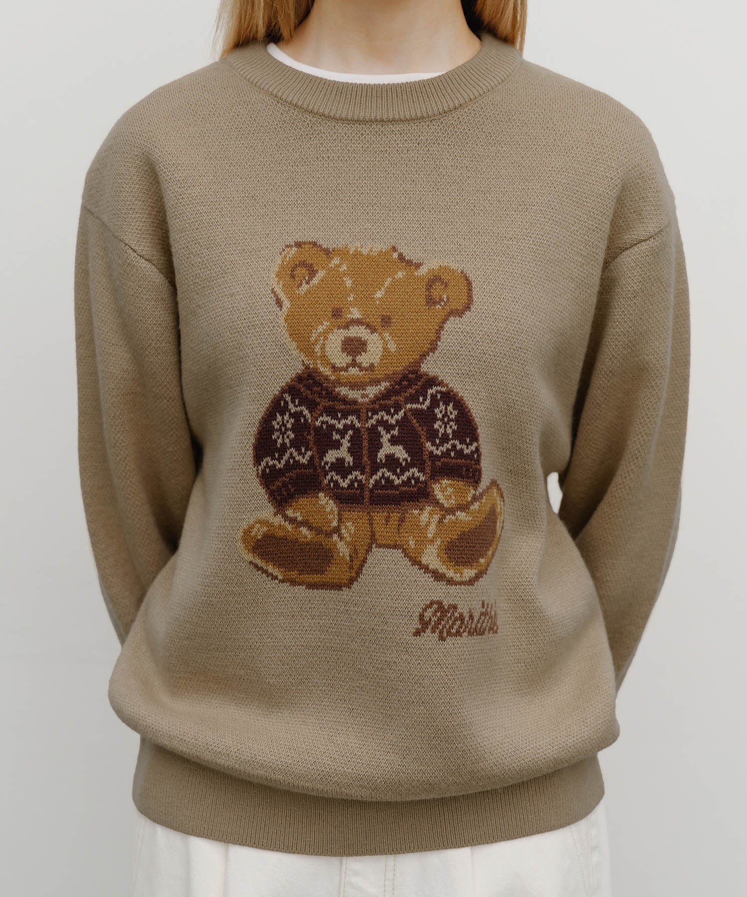 DOODLE BEAR KNIT PULLOVER