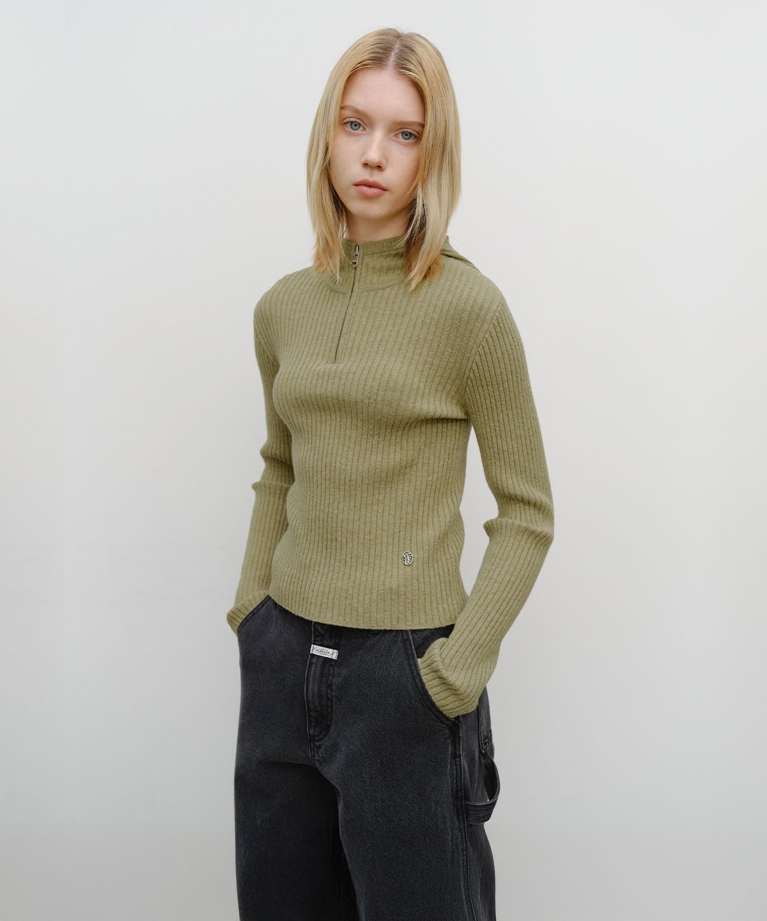 W BALCLAVA HOODIE SLIM KNIT