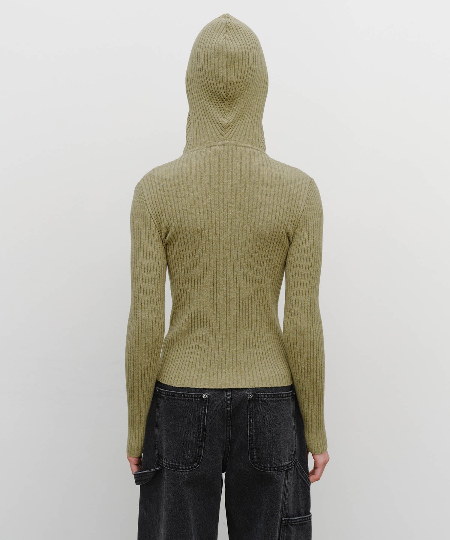 W BALCLAVA HOODIE SLIM KNIT
