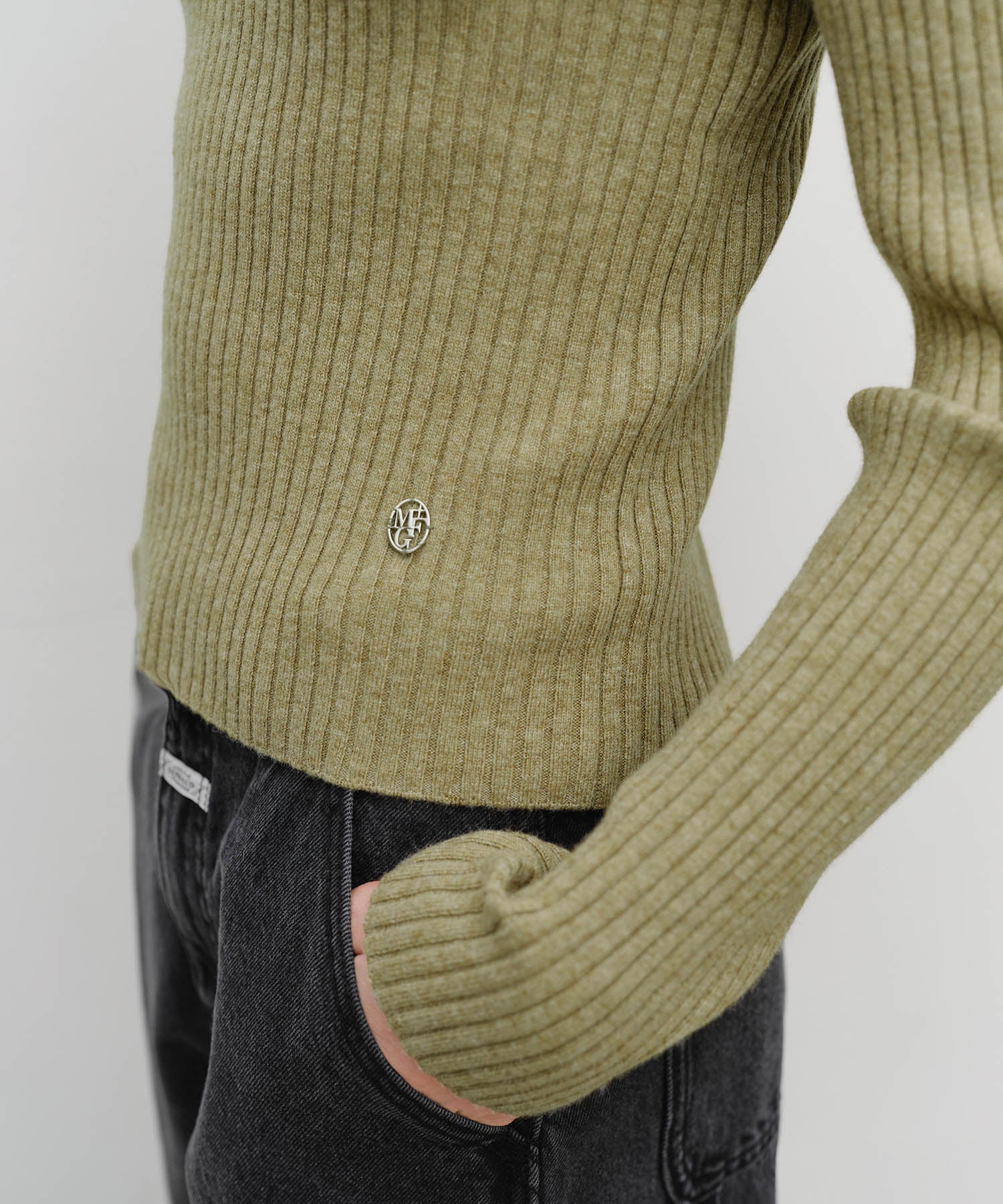 W BALCLAVA HOODIE SLIM KNIT