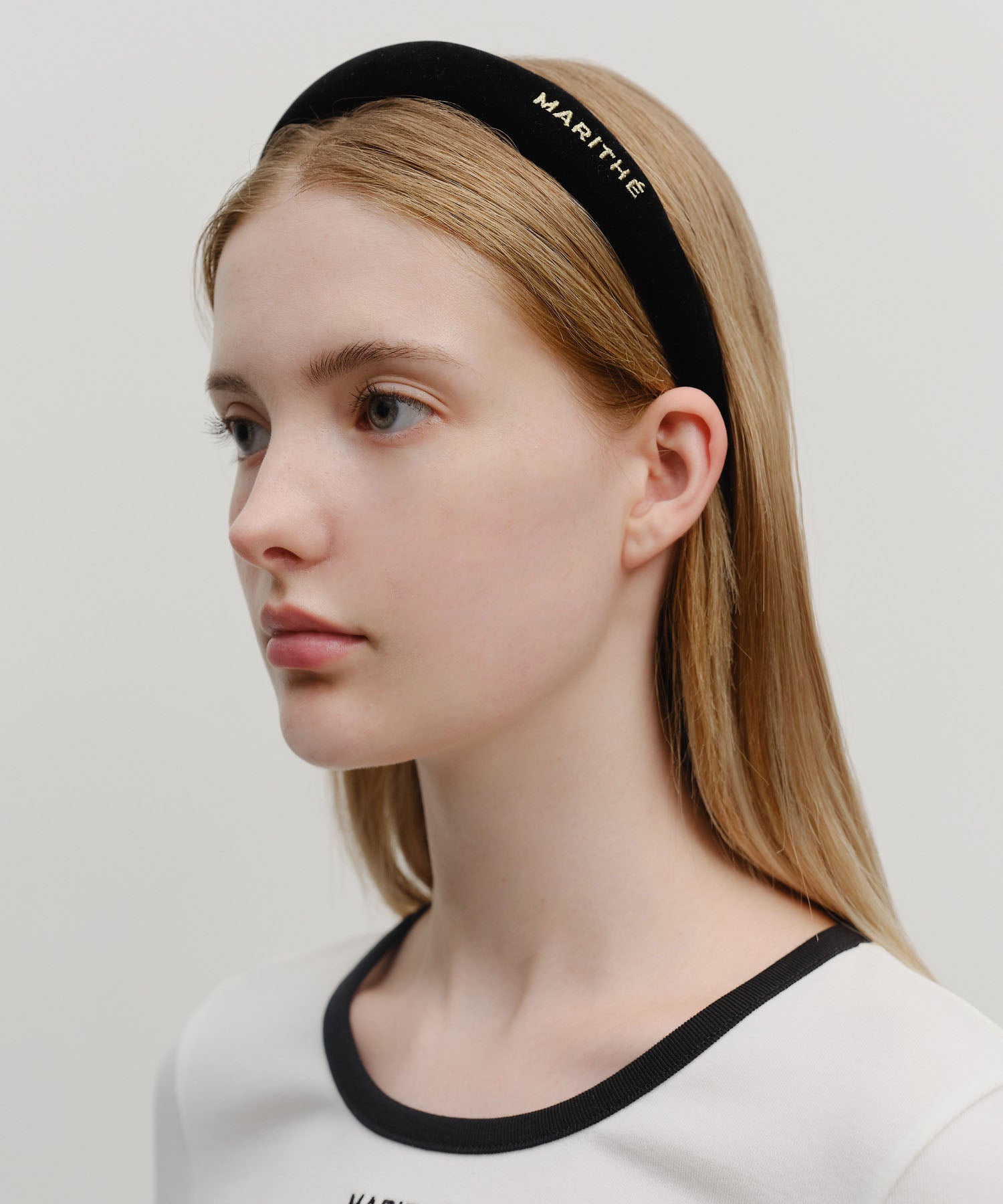 REGULAR LOGO VELVET HAIR BAND