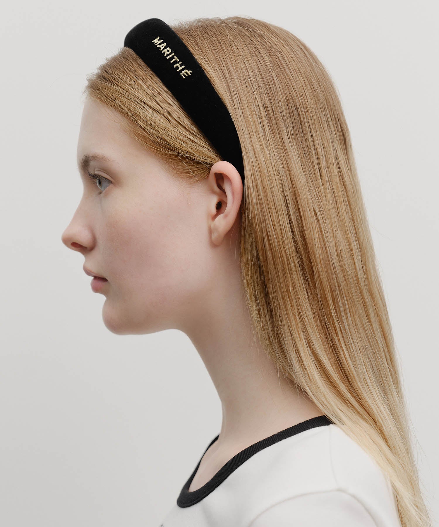 REGULAR LOGO VELVET HAIR BAND