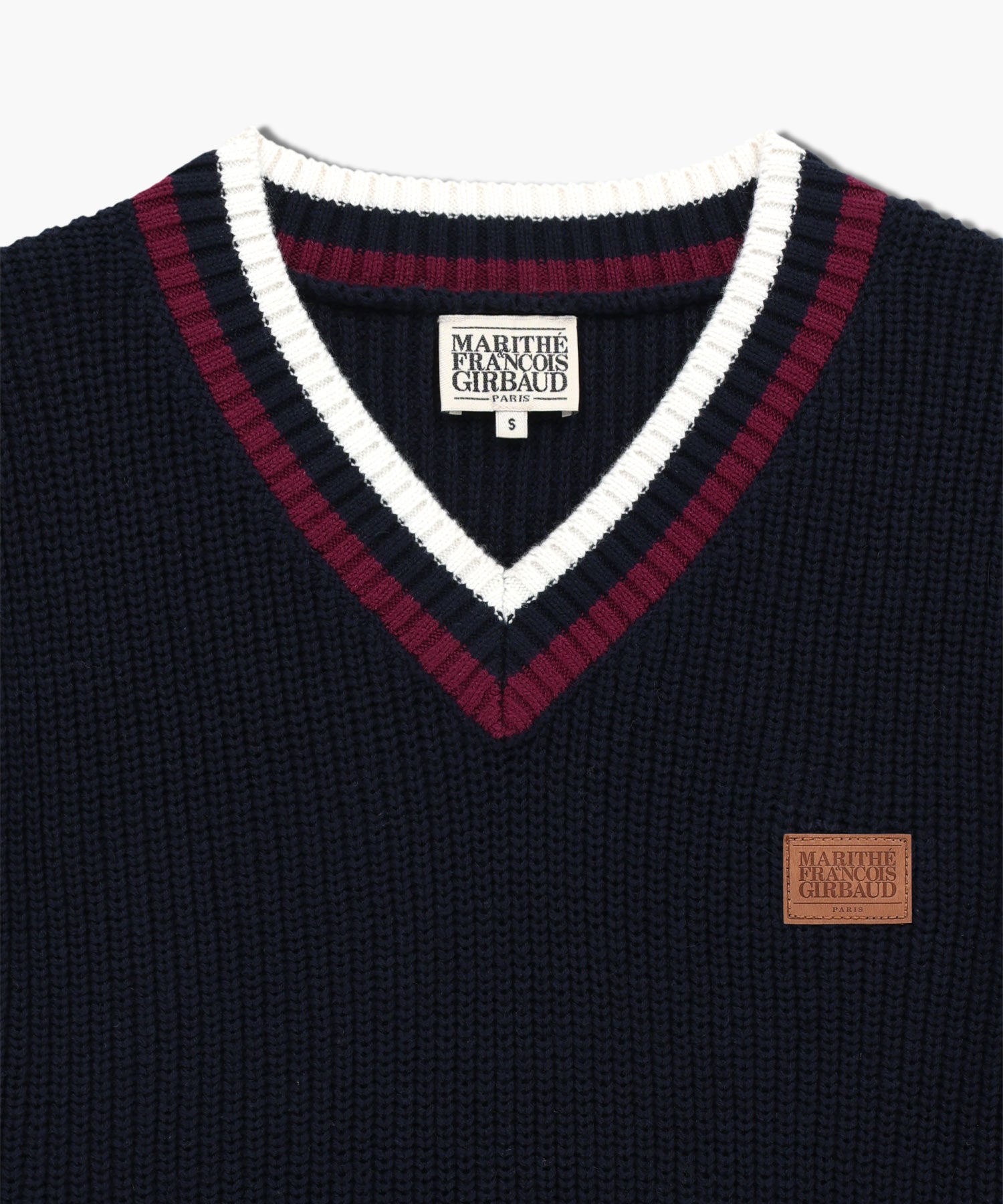 V NECK KNIT PULLOVER