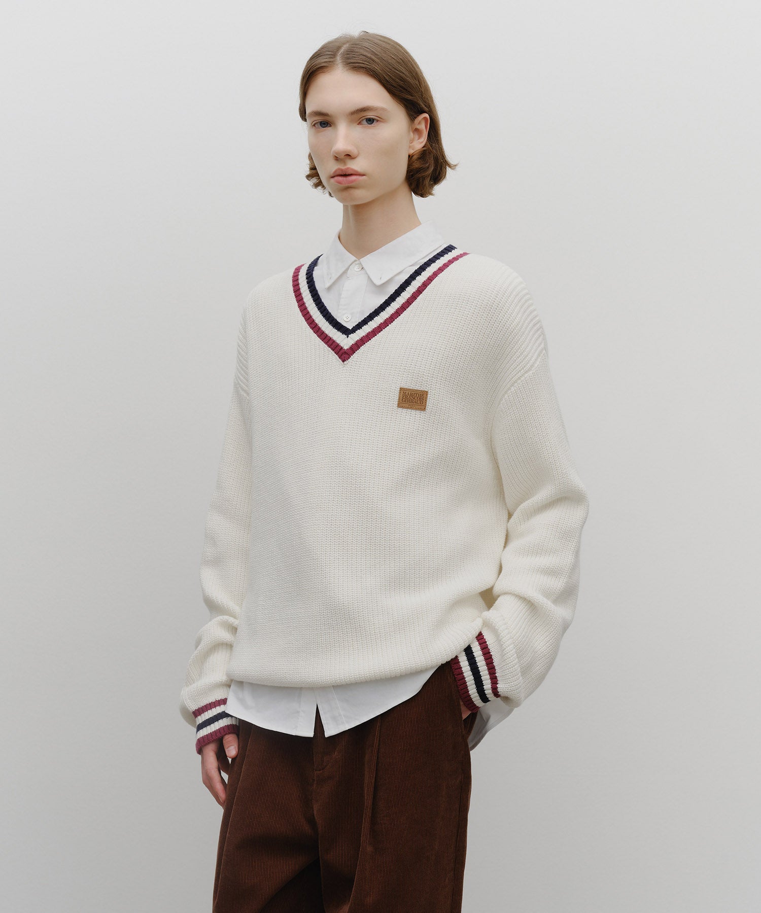 ♡MARITHE FRANCOIS GIRBAUD♡ Vネックニットベスト S V NECK KNIT PULLOVER