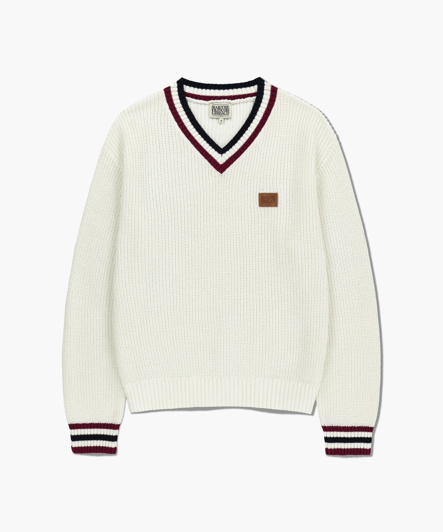 V NECK KNIT PULLOVER