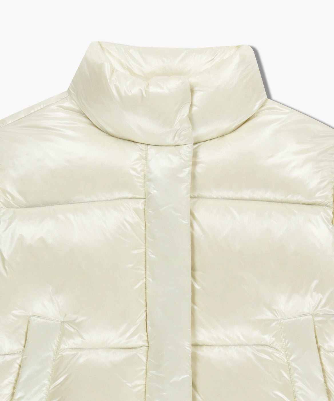 W GLOSSY CROP DOWN JACKET