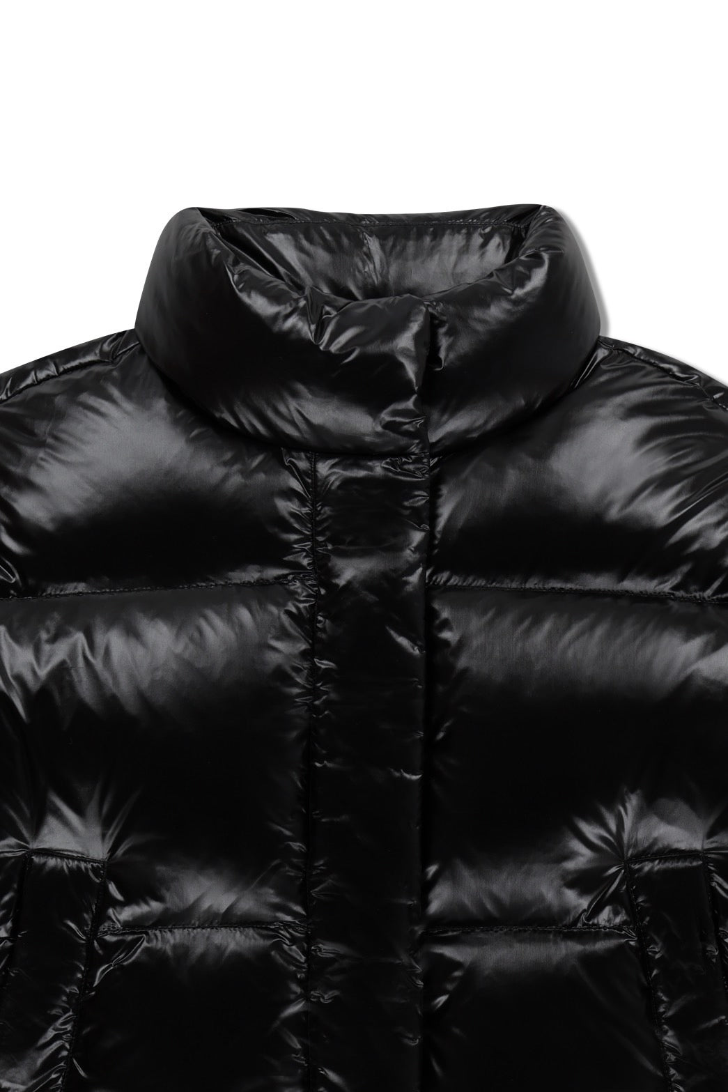 W GLOSSY CROP DOWN JACKET