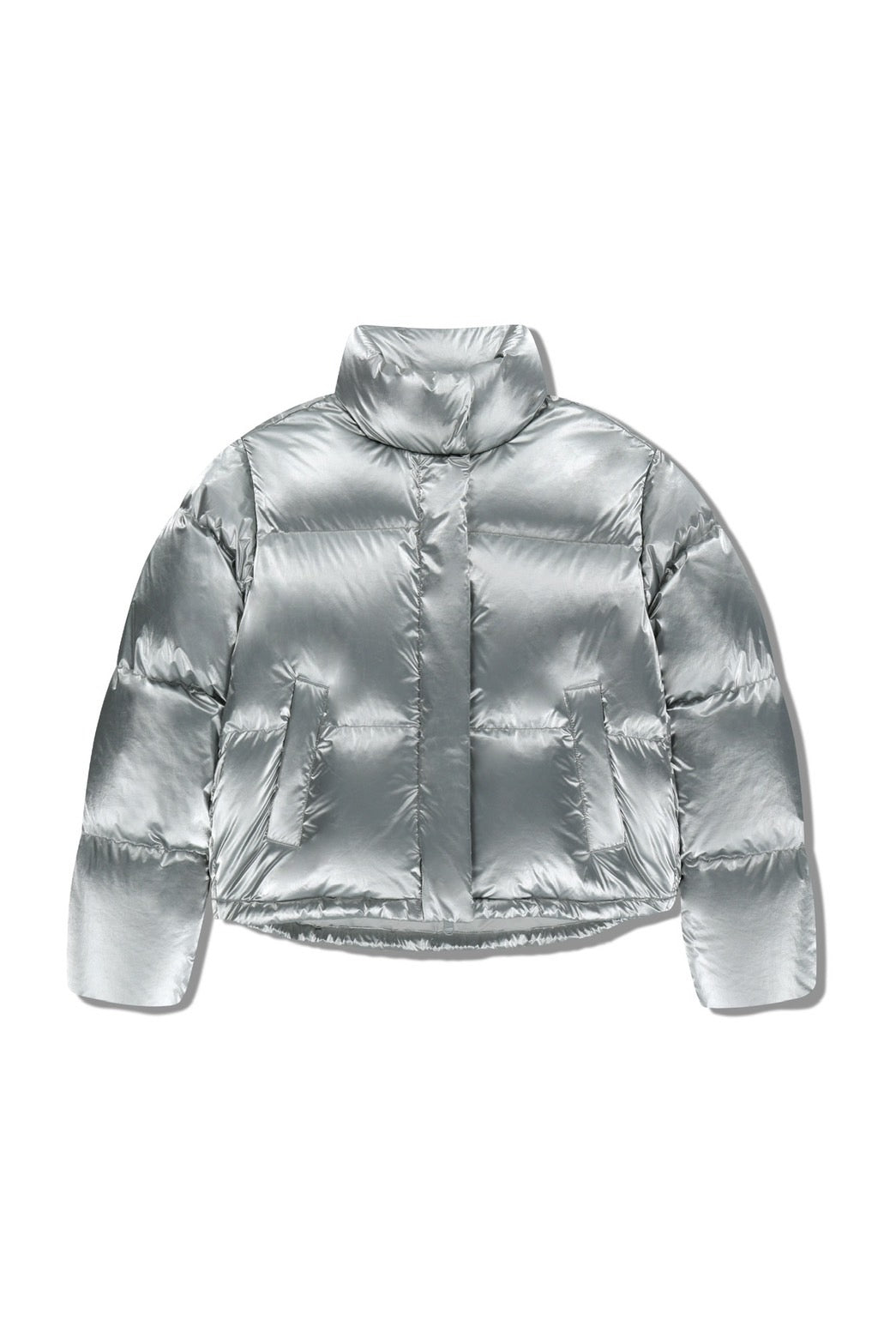 W GLOSSY CROP DOWN JACKET