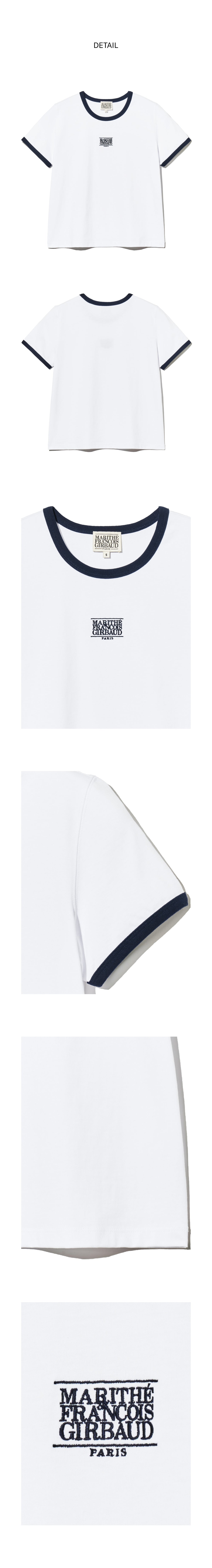 W CLASSIC LOGO RINGER TEE white