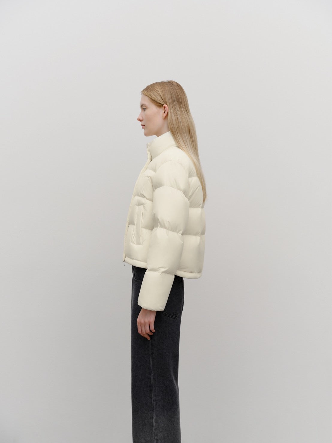 W BASIC CROP DOWN JACKET