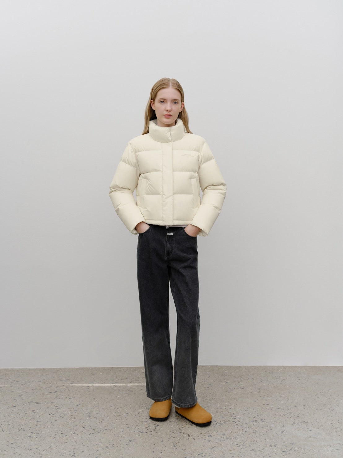 W BASIC CROP DOWN JACKET