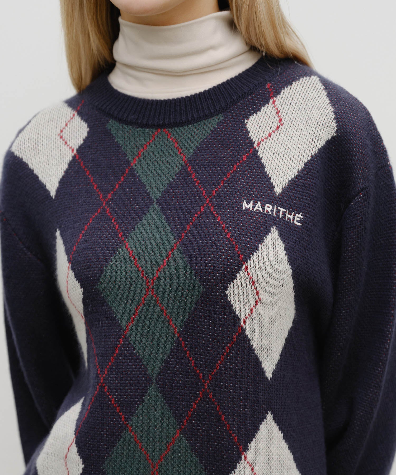 ARGYLE JQD KNIT PULLOVER