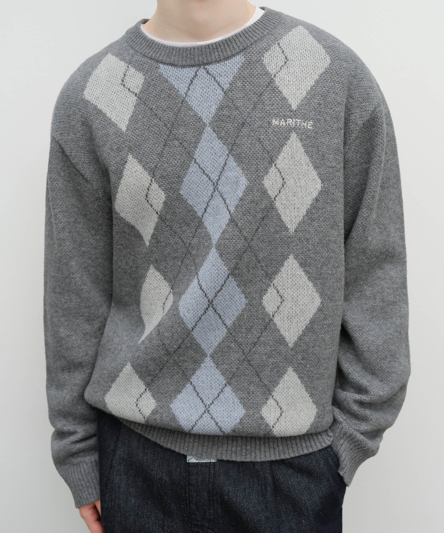 ARGYLE JQD KNIT PULLOVER