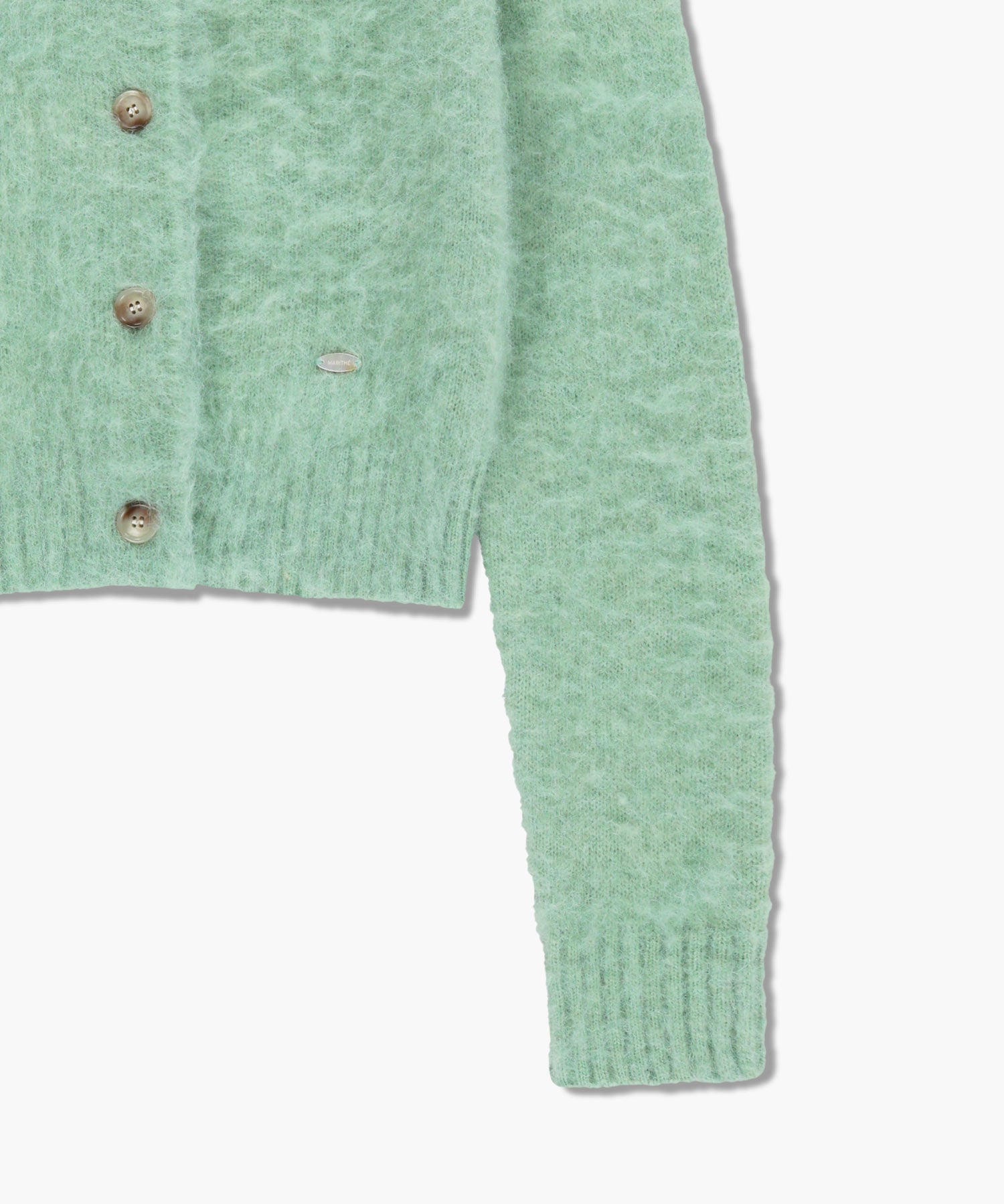 W HAIRY COLLAR CARDIGAN
