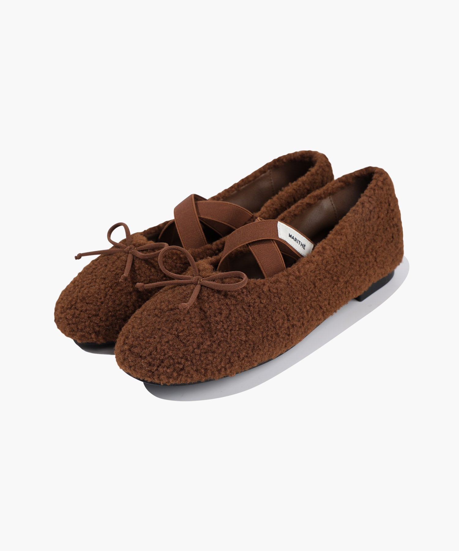 W CROSS BANDING SHEARING FLAT SHOES