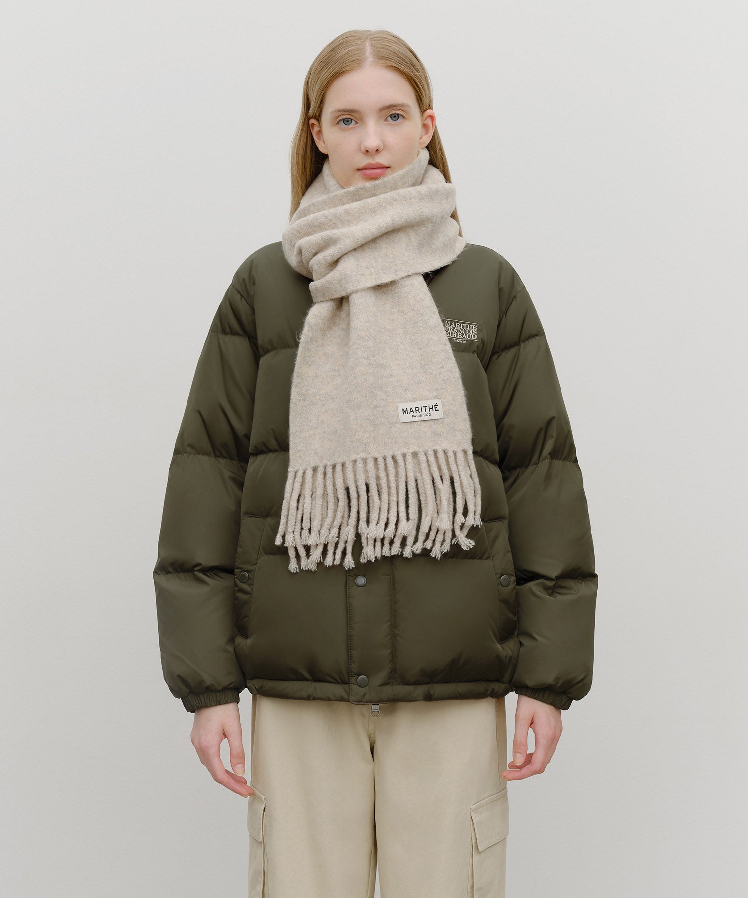 FUZZY SOLID KNIT MUFFLER