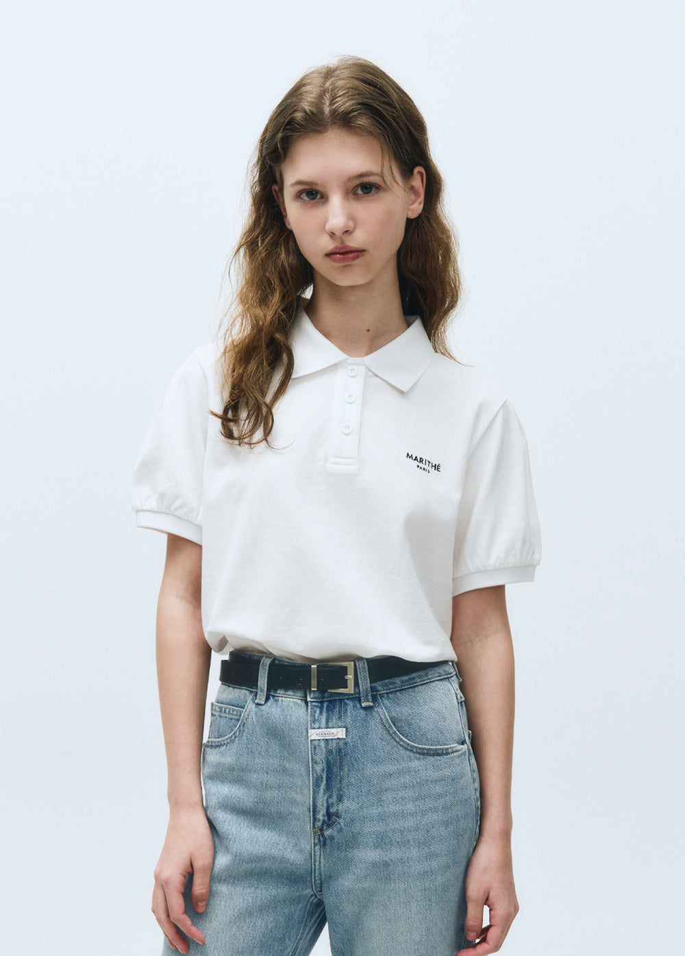 W PIQUE PUFF SLEEVE TEE