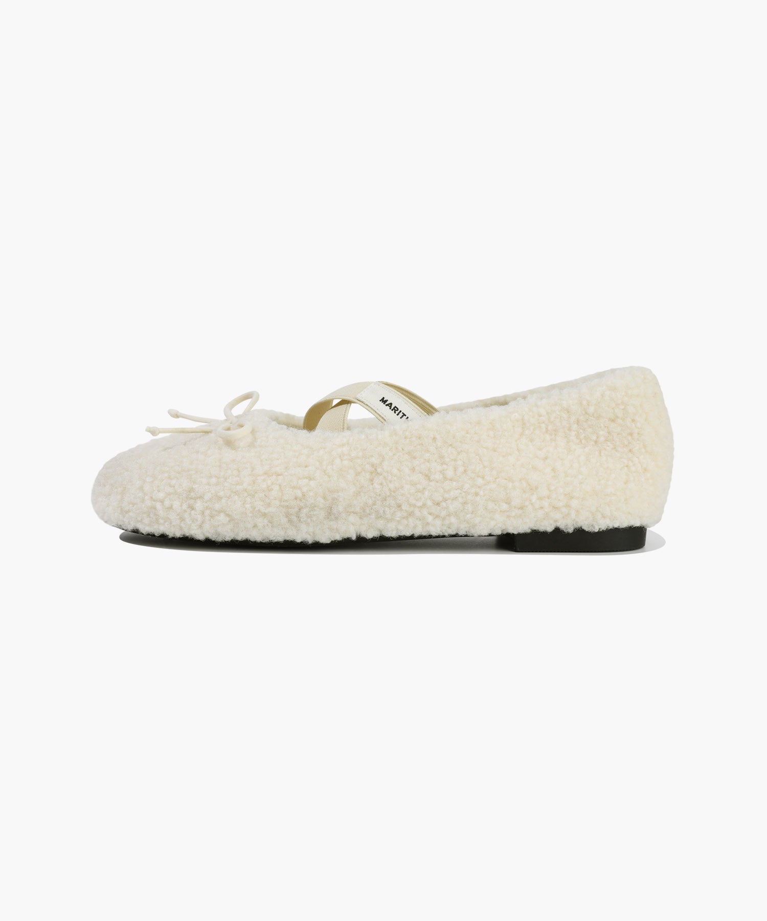 W CROSS BANDING SHEARING FLAT SHOES