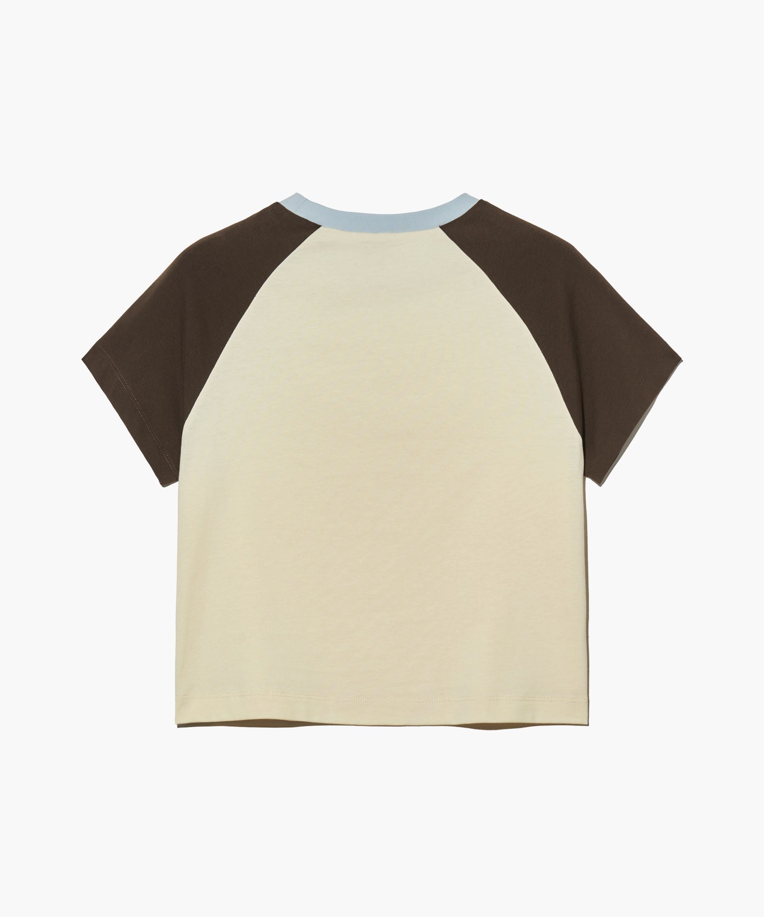 W 2-TONE RAGLAN CROP TEE
