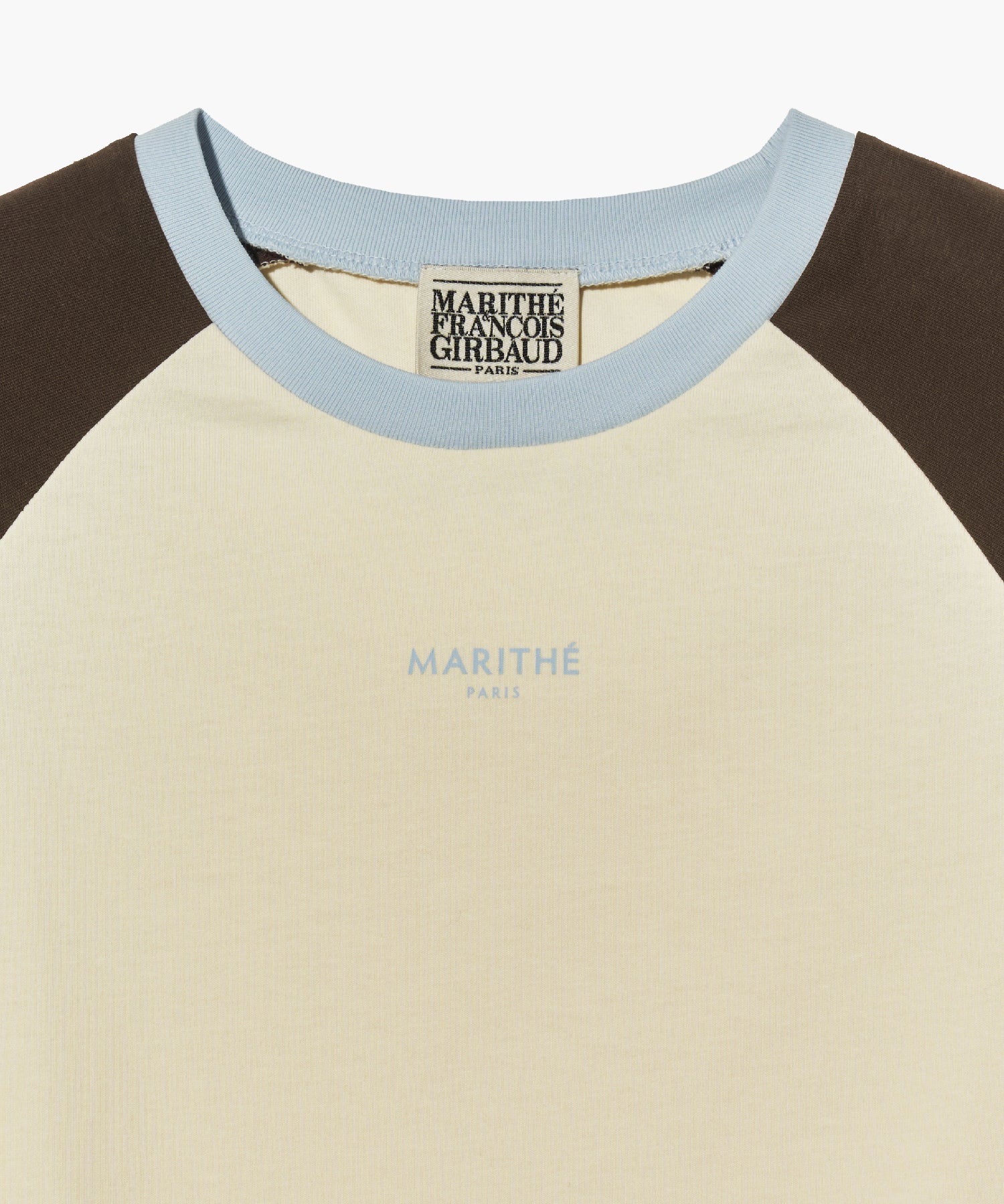 W 2-TONE RAGLAN CROP TEE
