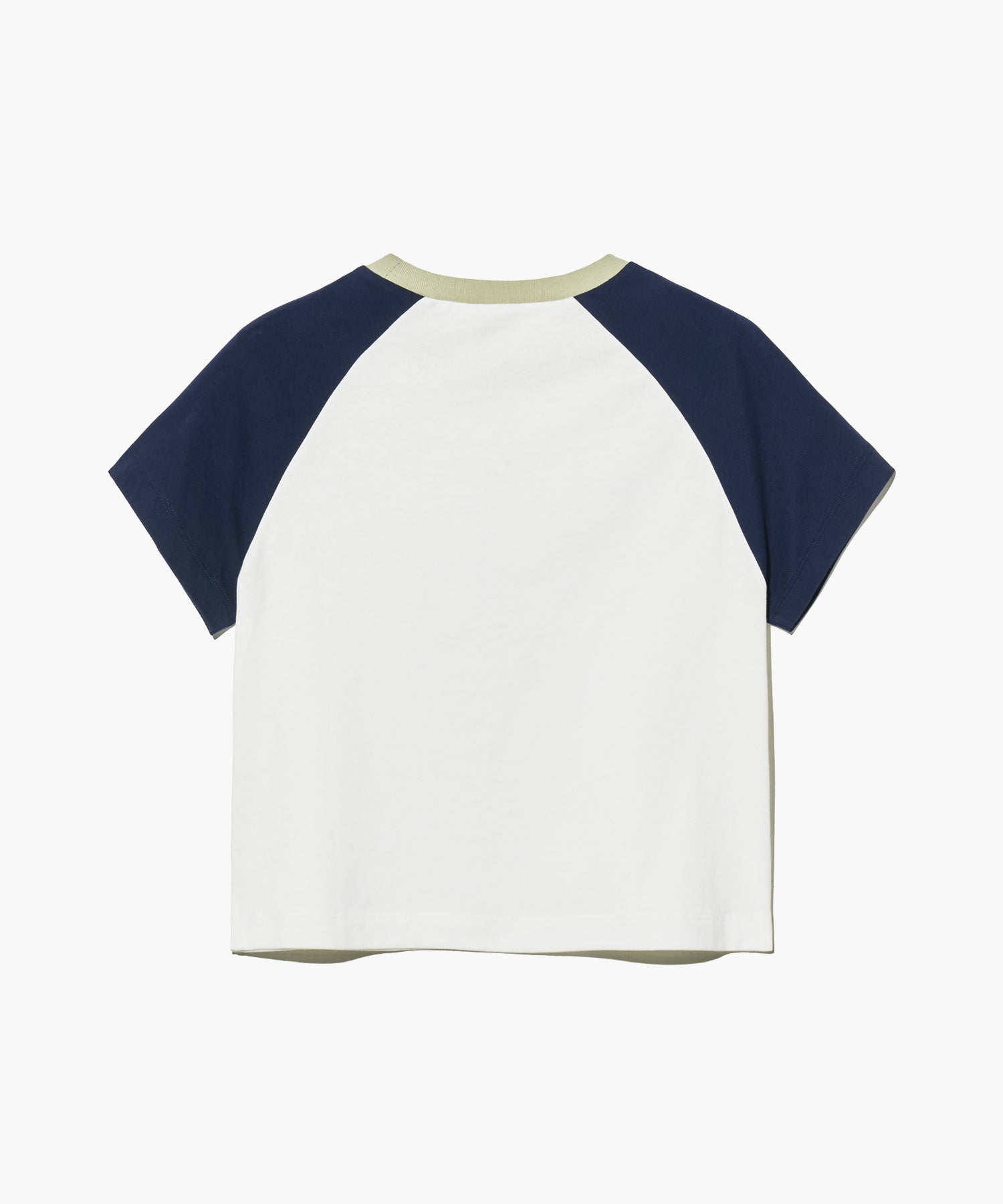 W 2-TONE RAGLAN CROP TEE