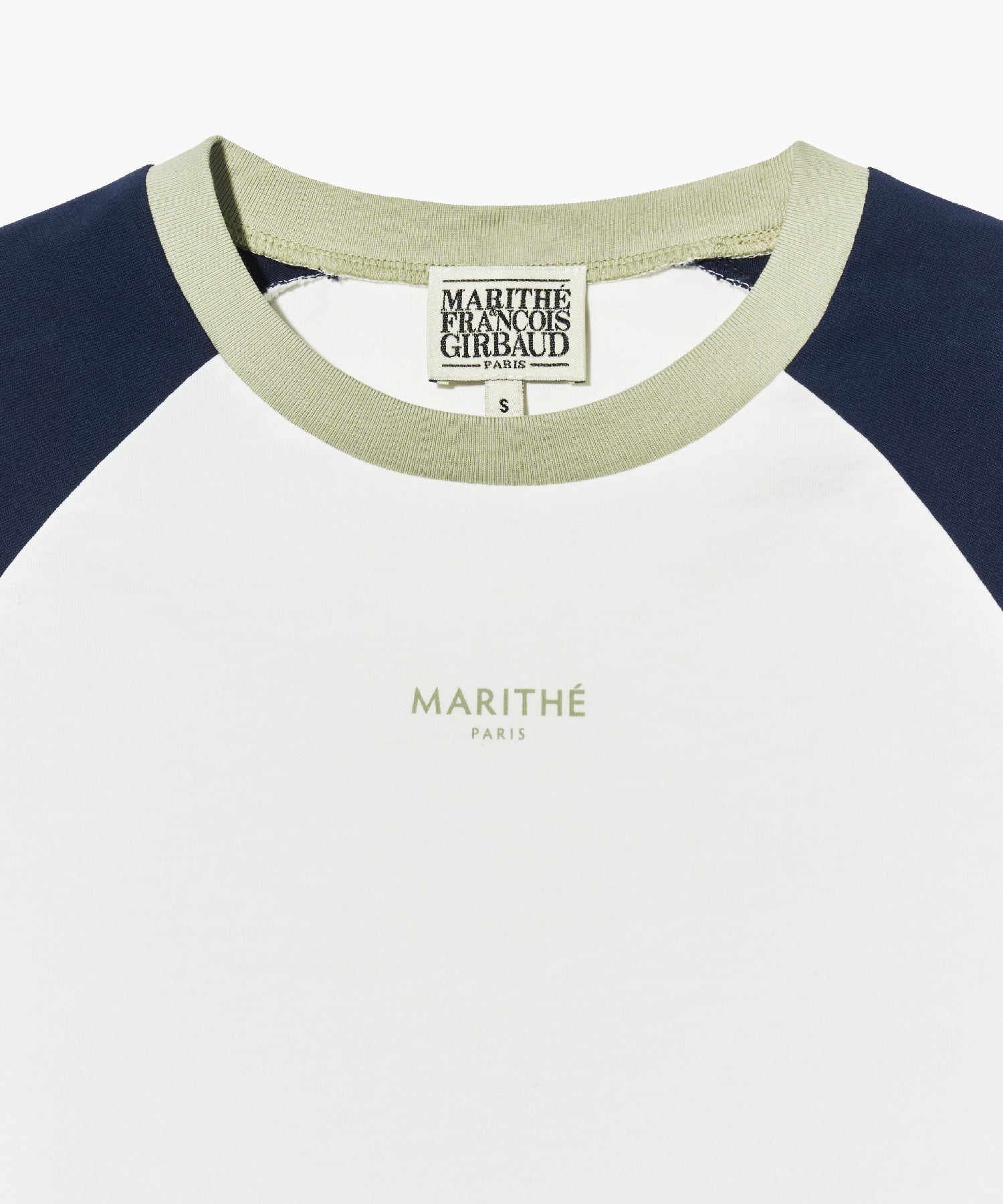 W 2-TONE RAGLAN CROP TEE