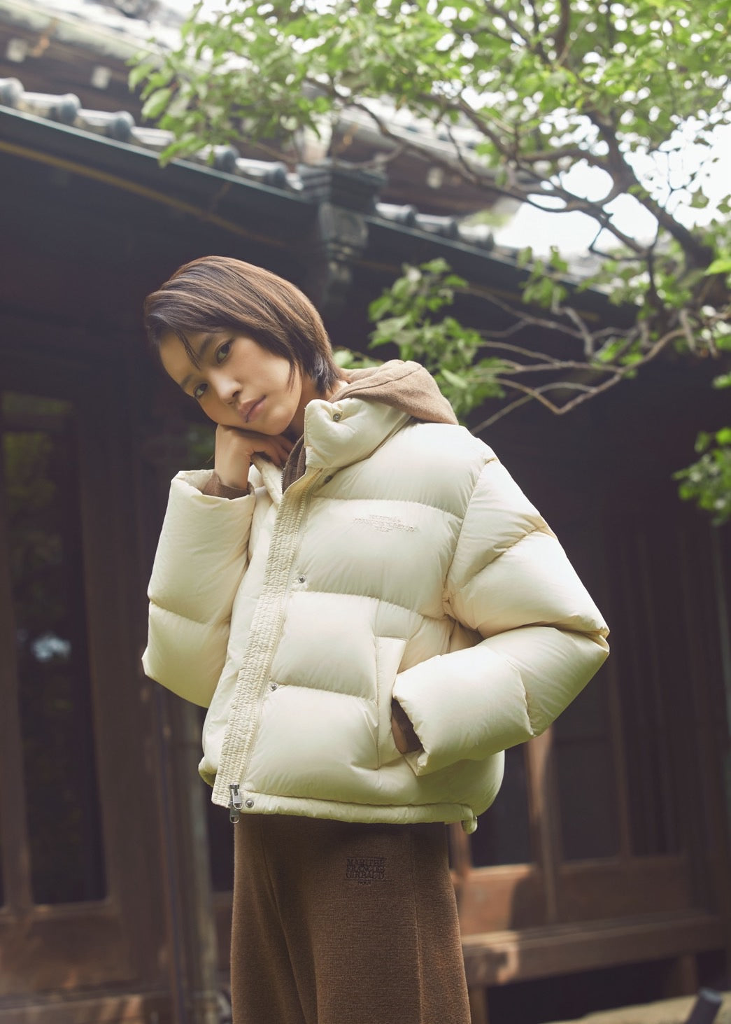 W BASIC CROP DOWN JACKET