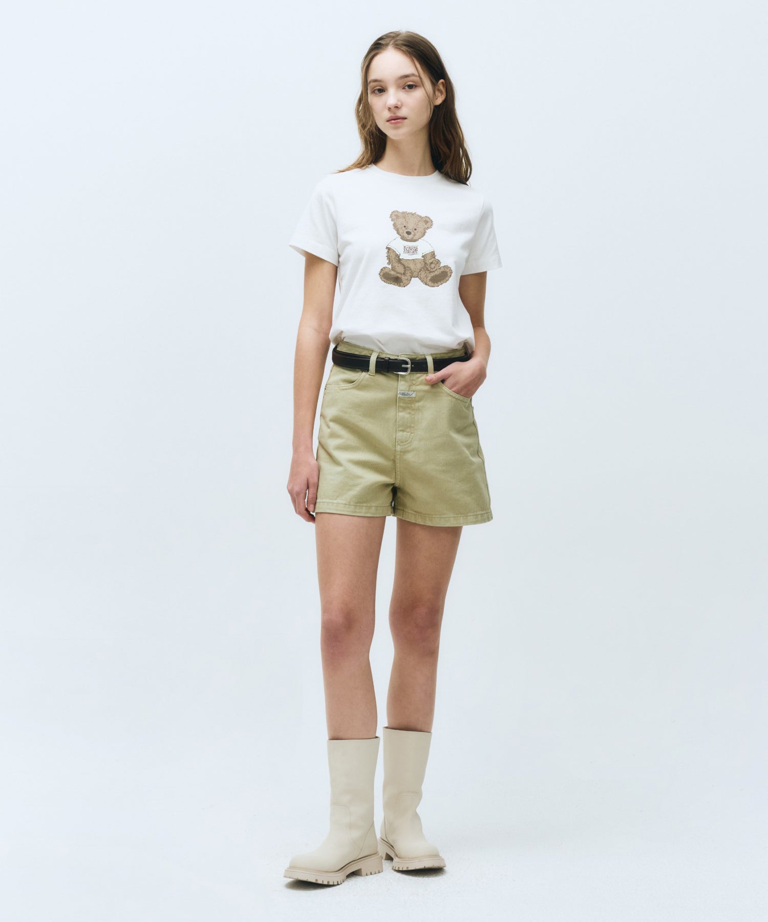 W DOODLE BEAR TEE