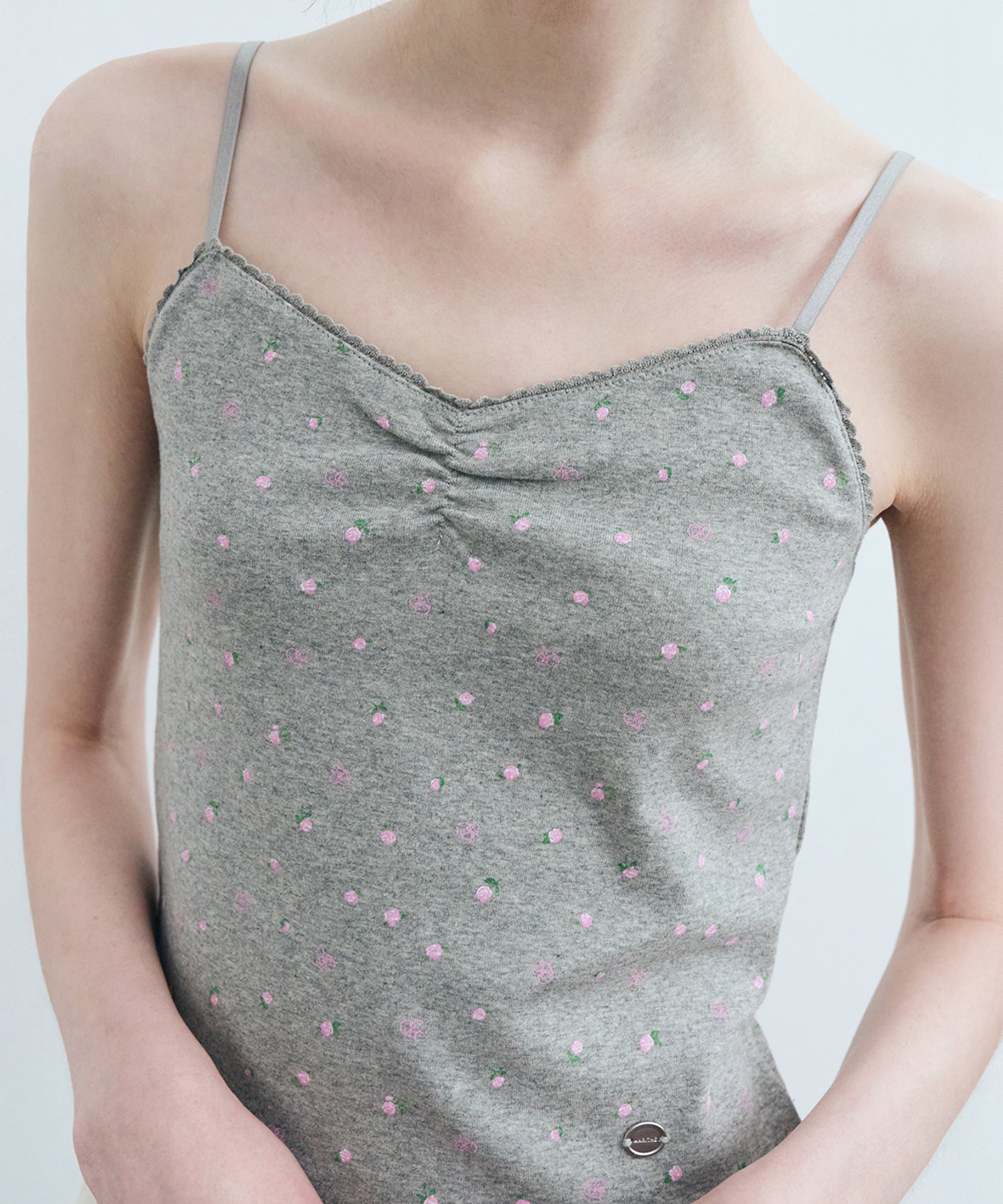 W FLOWER CROP SLEEVELESS TEE