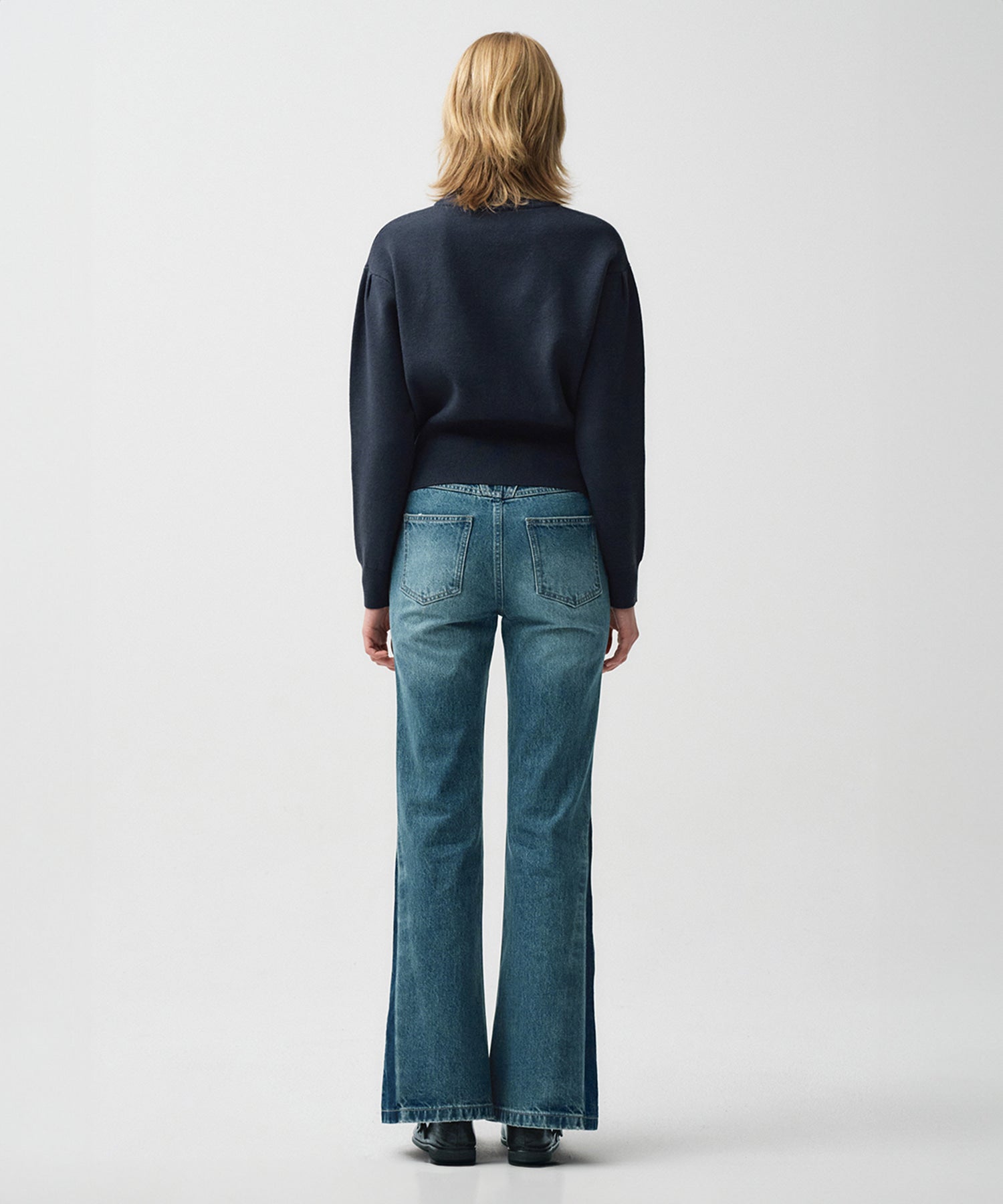 W CLASSIC LOGO CROP KNIT