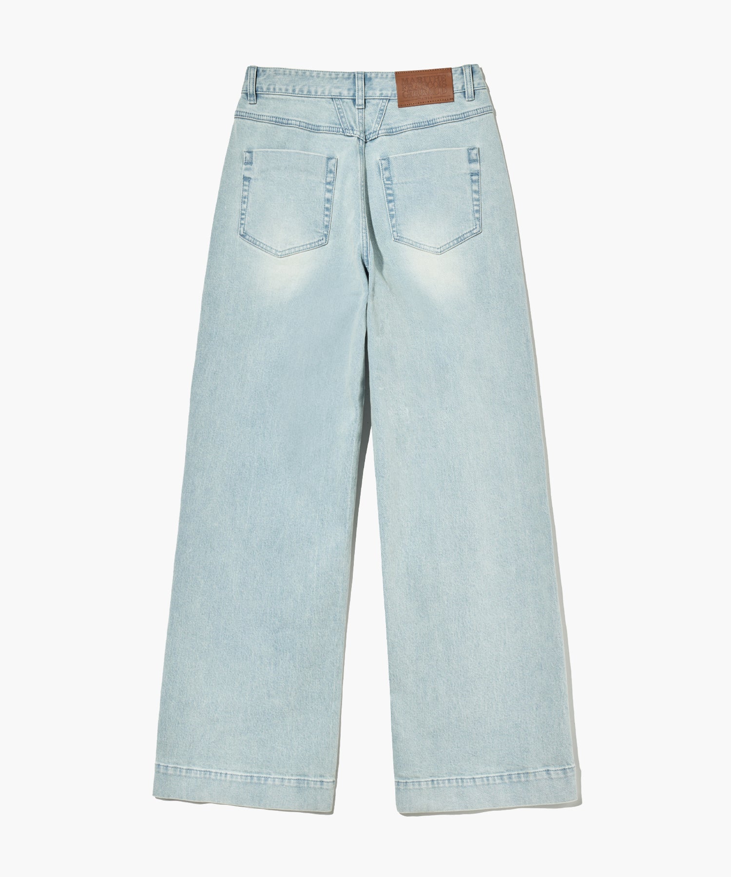 W LOW-WAIST TUCK WIDE DENIM PANTS