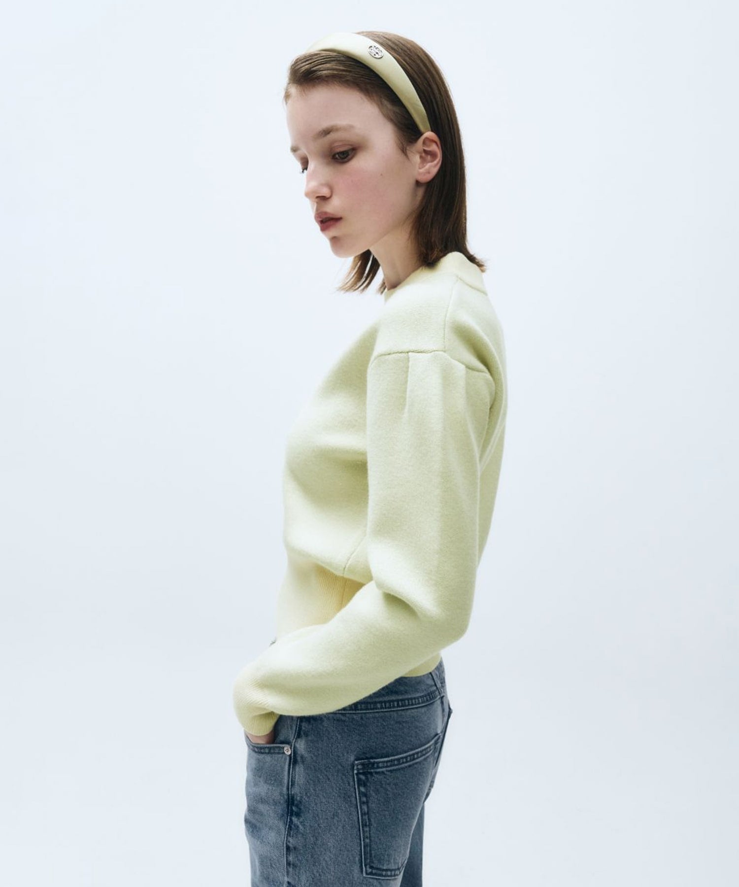 W CLASSIC LOGO CROP KNIT