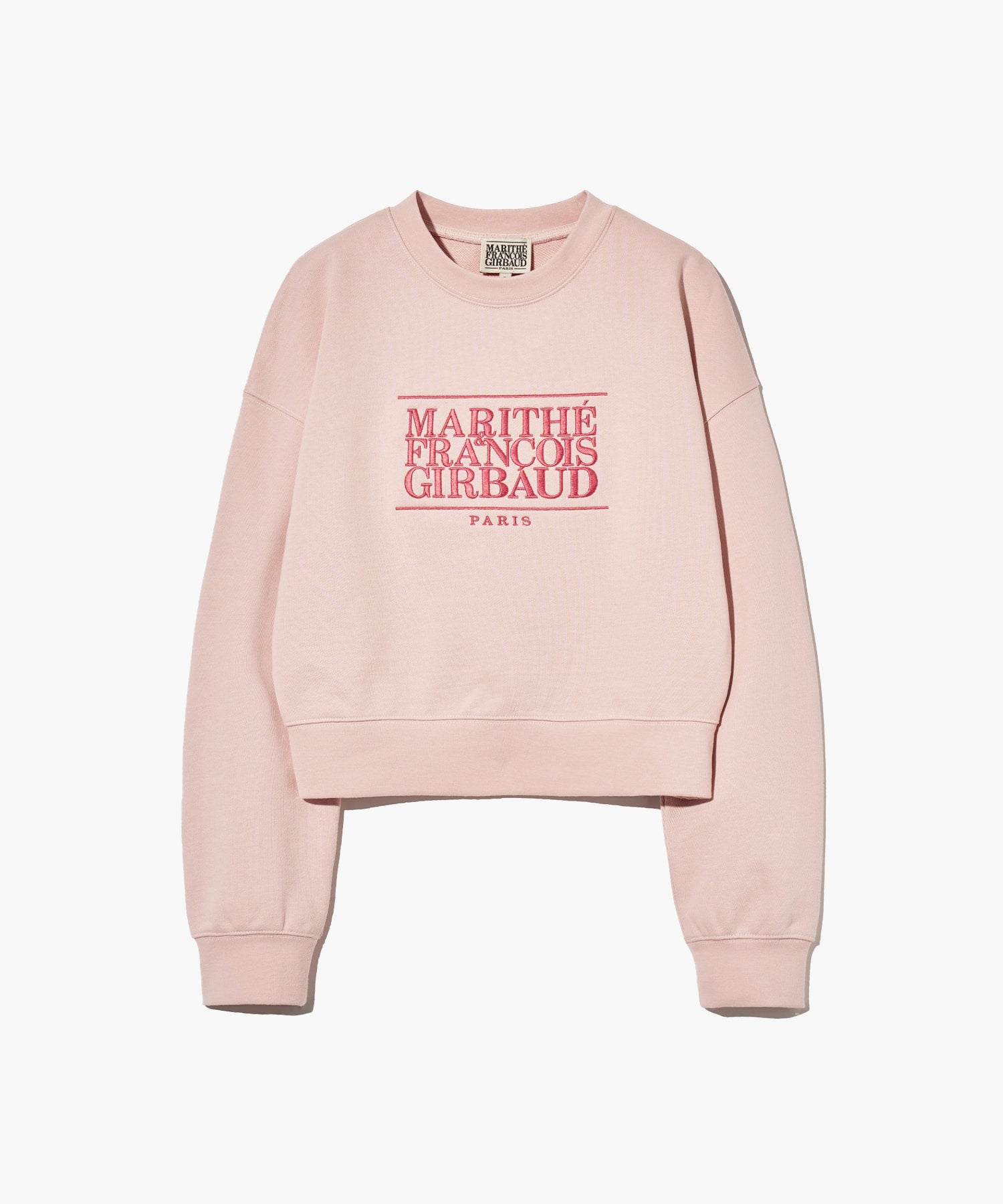 MARITHÉ FRANÇOIS GIRBAUD クロップドスウェット ピンク W CLASSIC LOGO CROP SWEATSHIRT