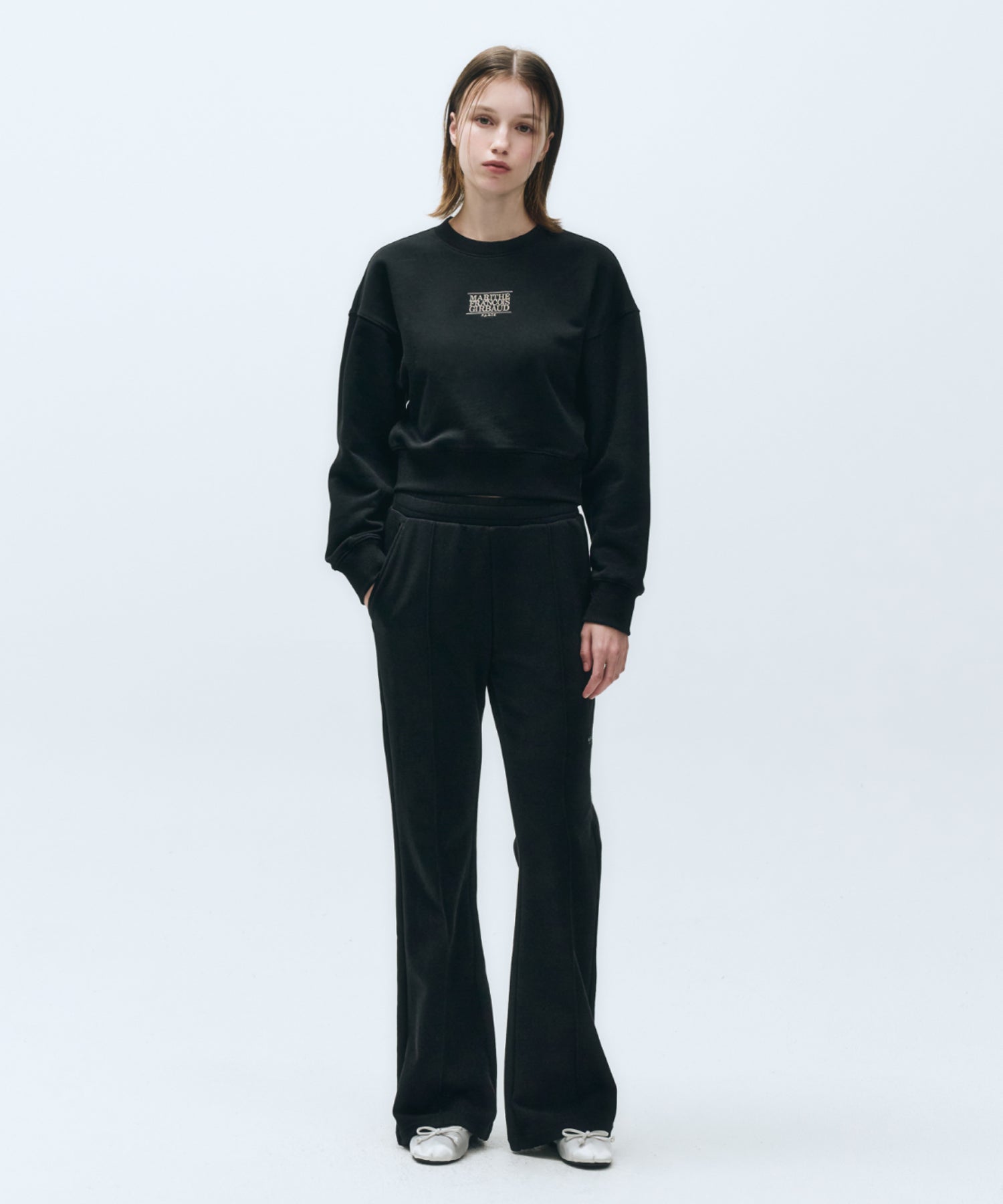 W SMALL CLASSIC LOGO CROP SWEATSHIRT