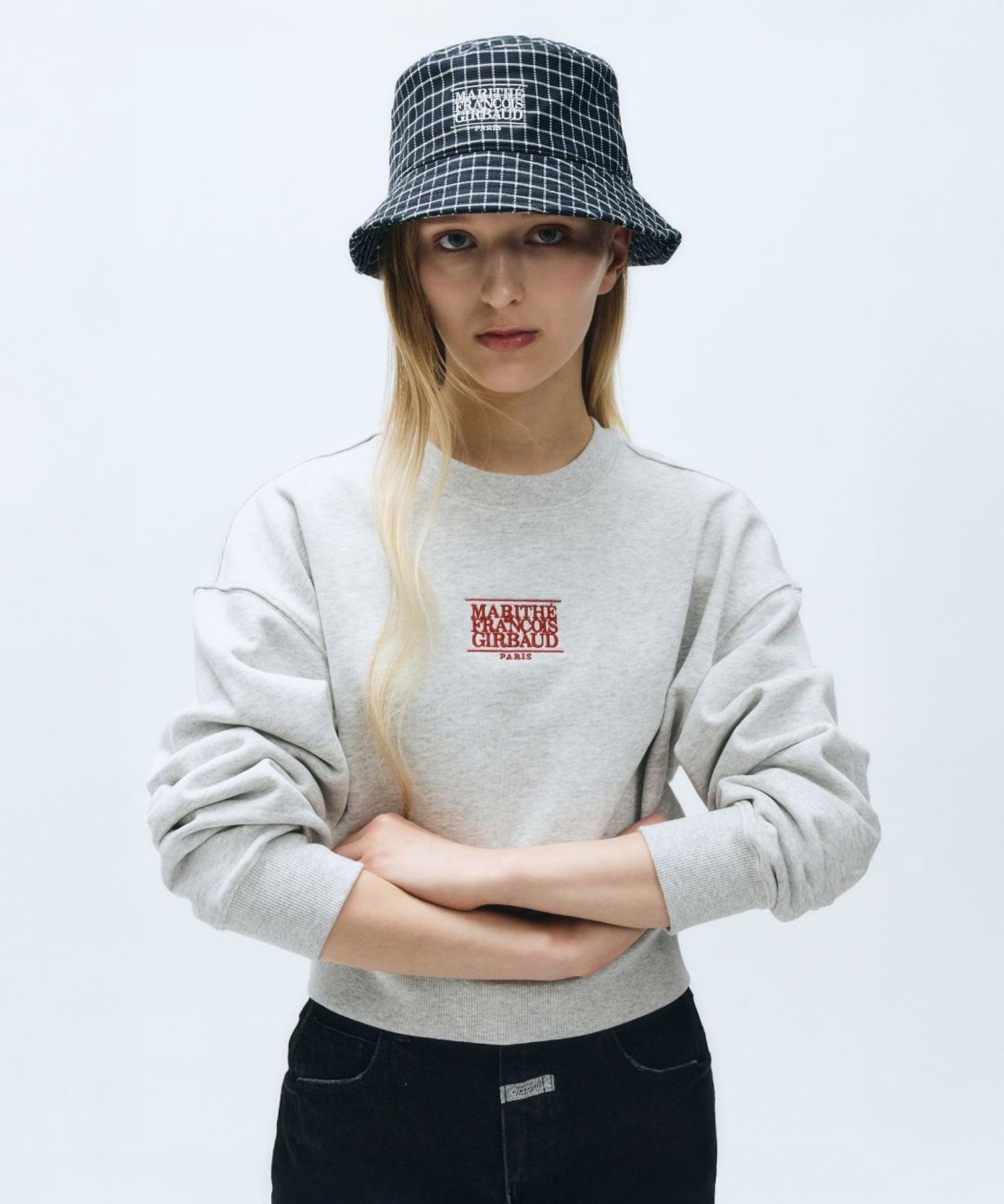W SMALL CLASSIC LOGO CROP SWEATSHIRT
