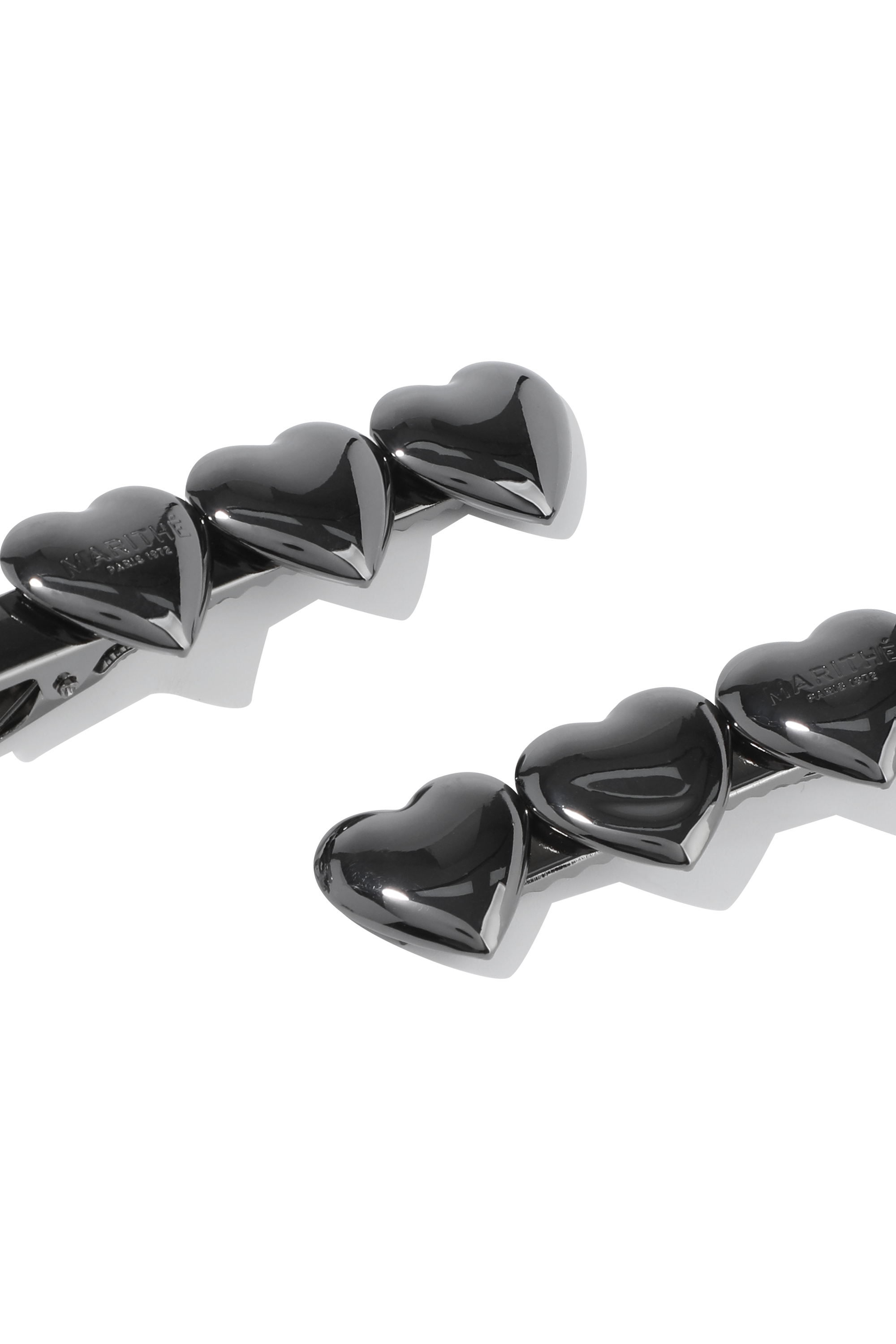 REGULAR LOGO HEART METAL HAIR PIN 2PACK