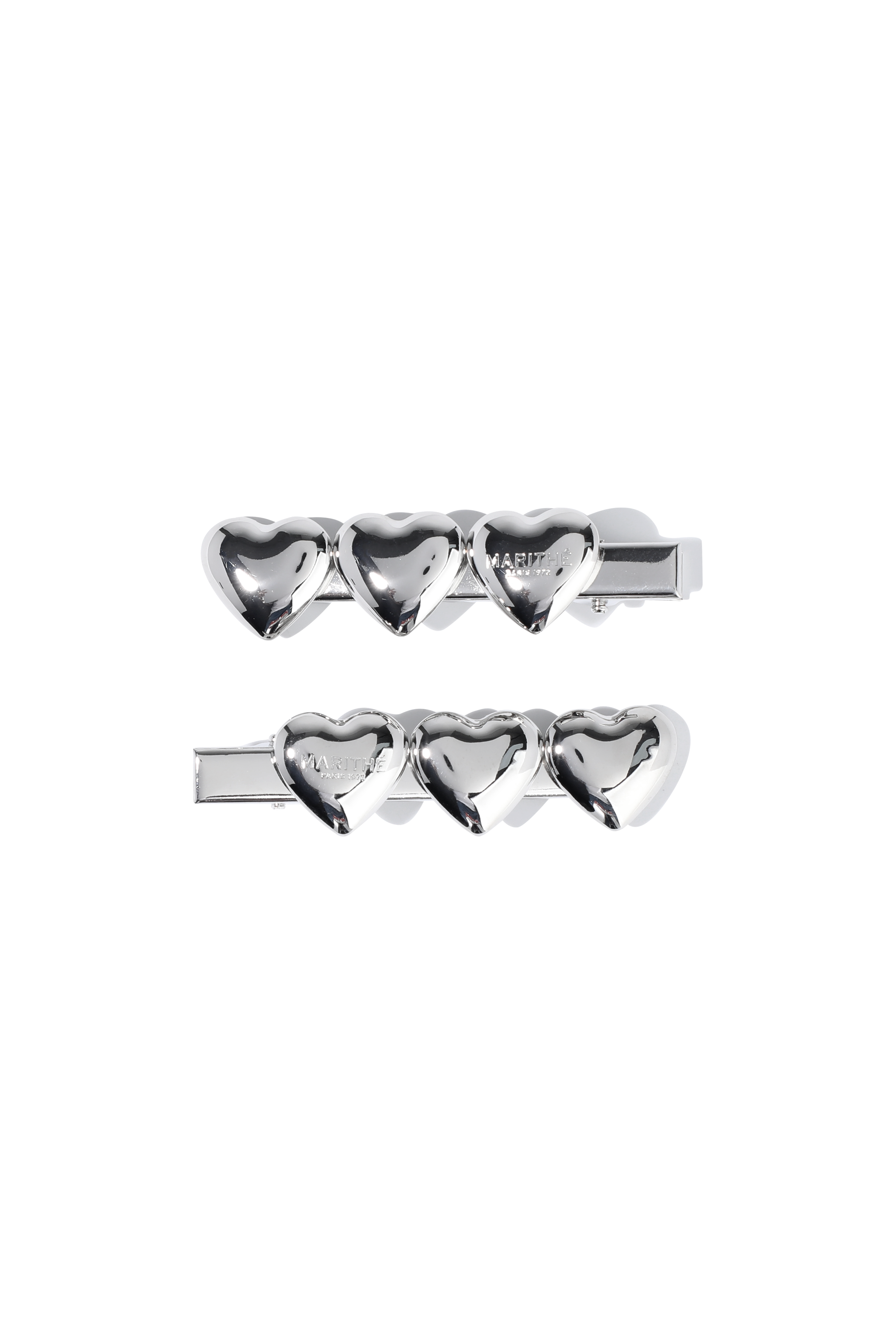 REGULAR LOGO HEART METAL HAIR PIN 2PACK