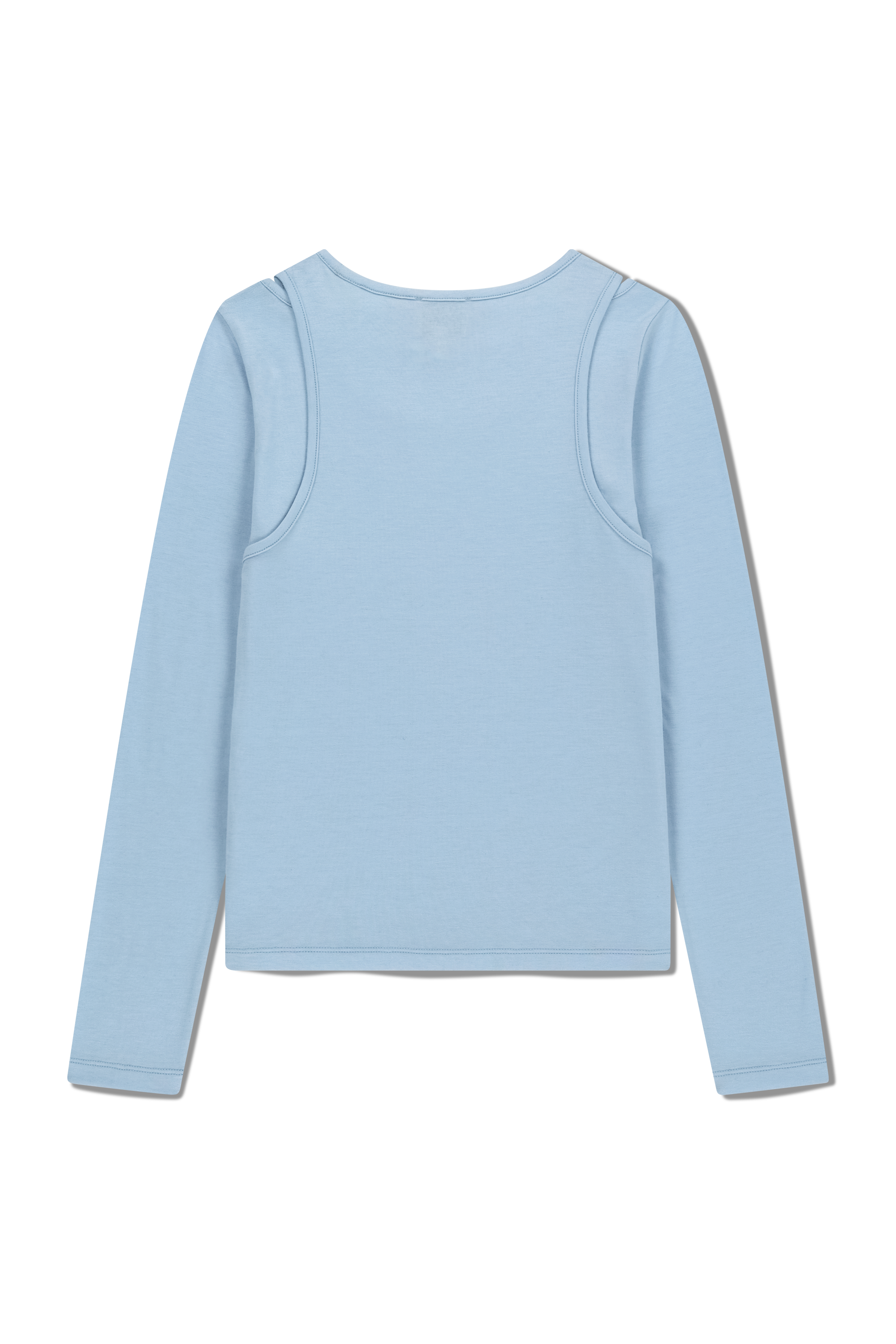 W LAYERED SHEER JERSEY LONG SLEEVE