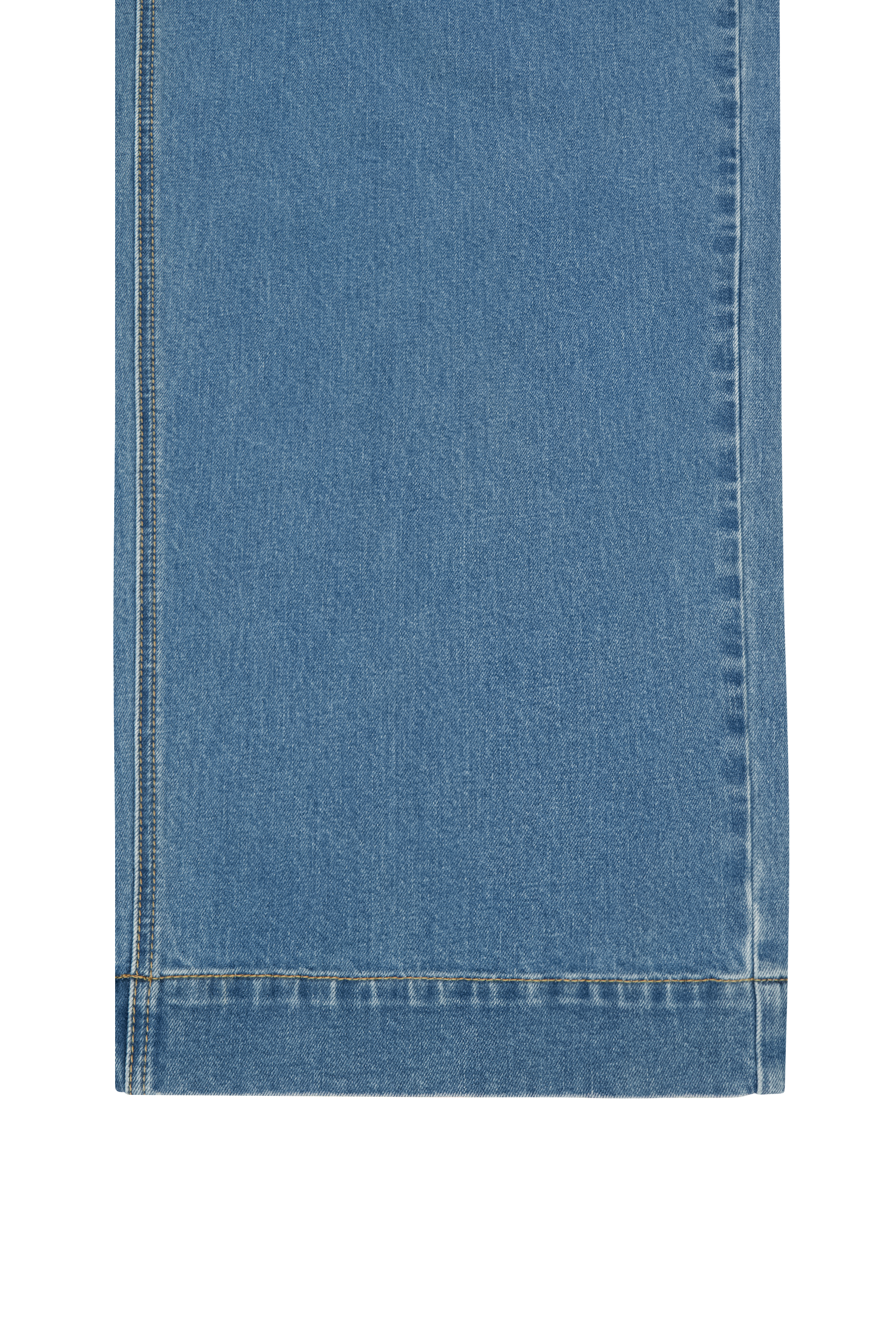 W LOW-WAIST TUCK WIDE DENIM PANTS