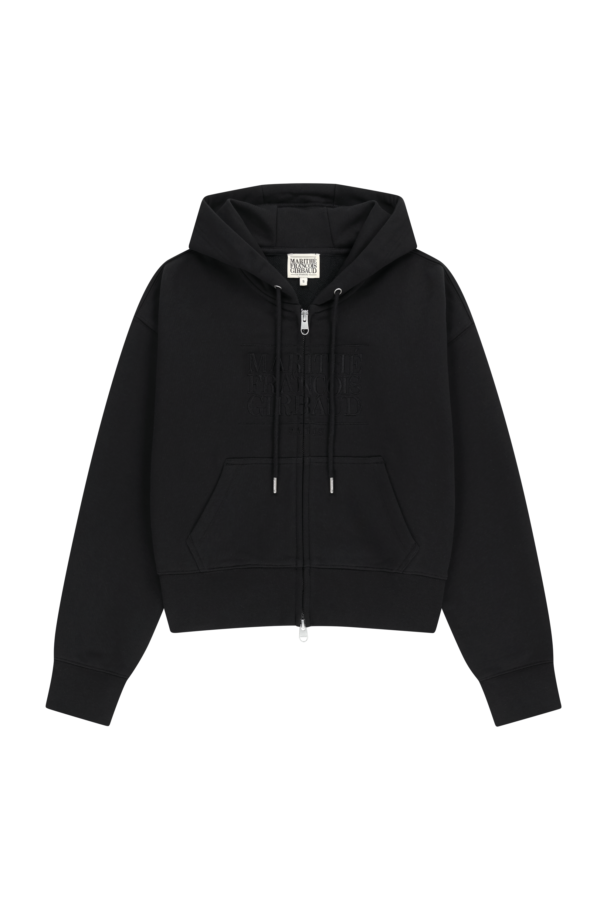 W CLASSIC LOGO CROP HOODIE ZIPUP