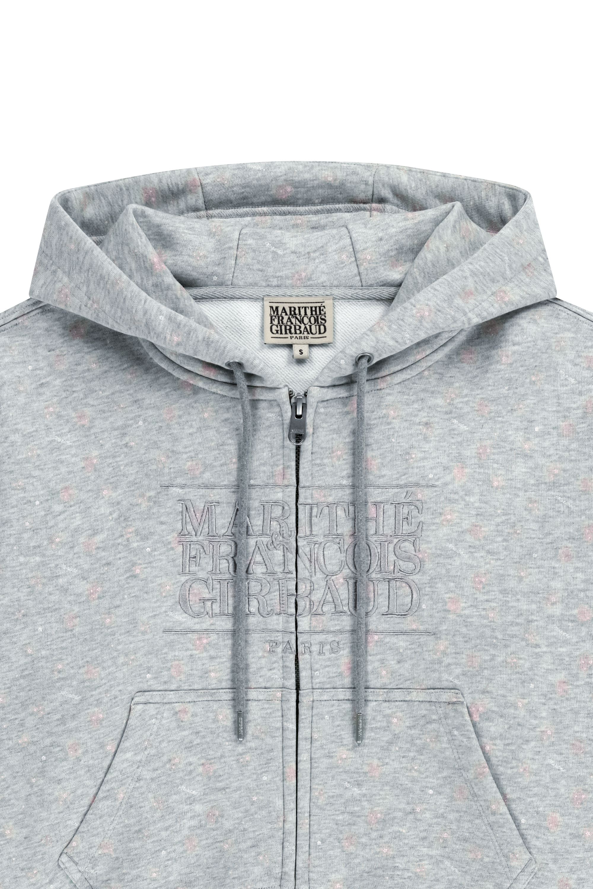 W CLASSIC LOGO CROP HOODIE ZIPUP