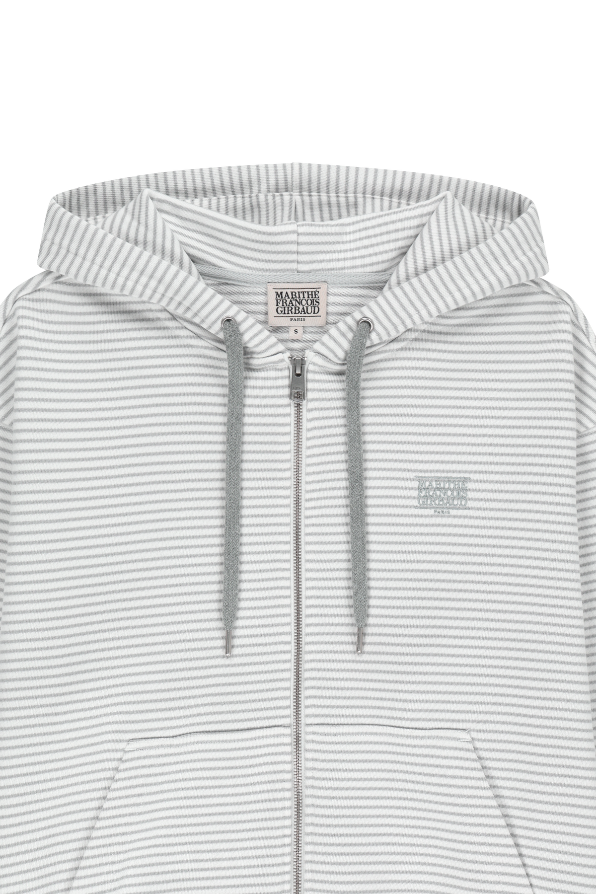 SMALL CLASSIC LOGO STRIPE OVERSIZED HOODIE ZIPUP