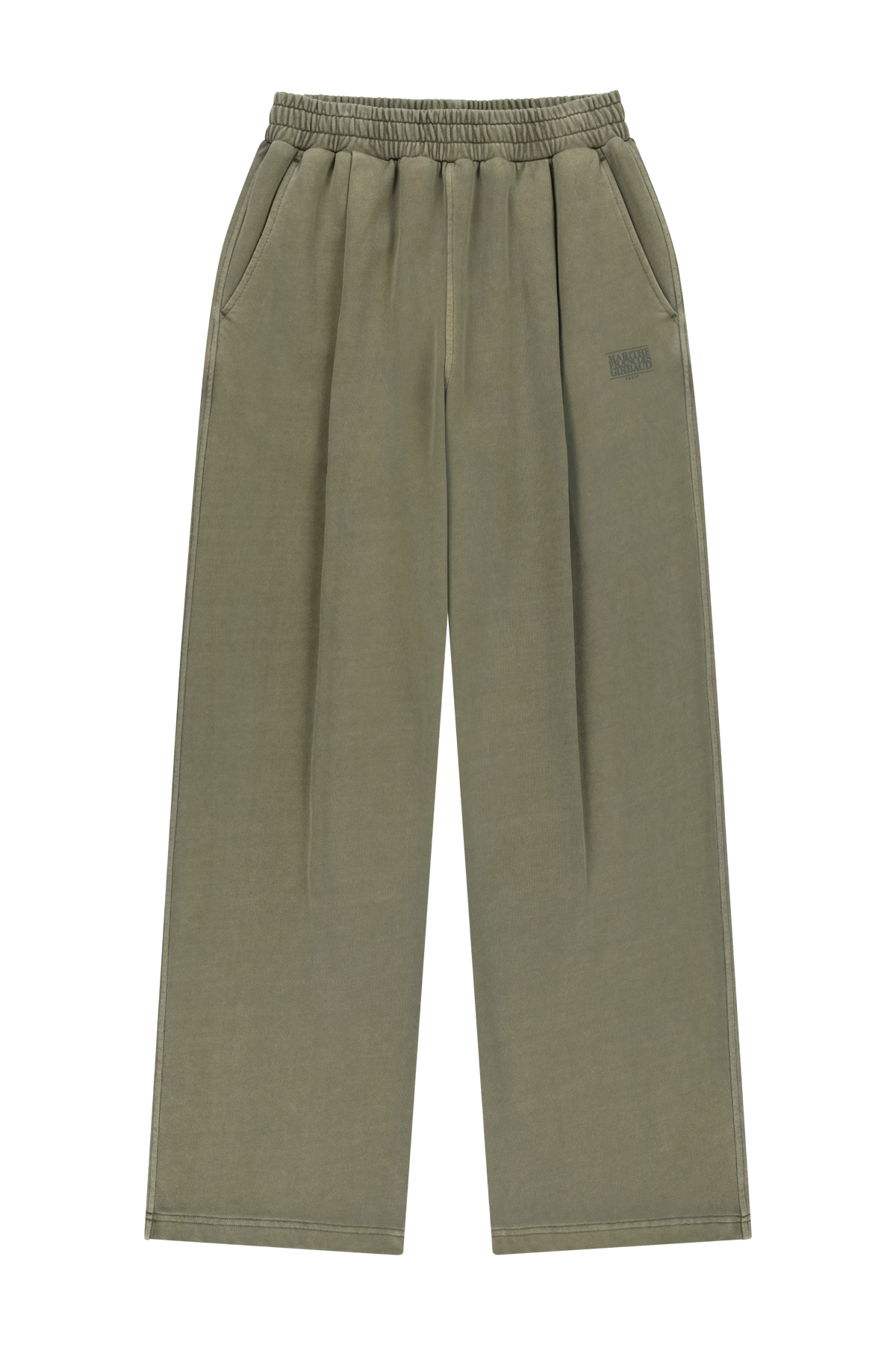CRACK CLASSIC LOGO DYEING ONE TUCK WIDE SWEAT PANTS