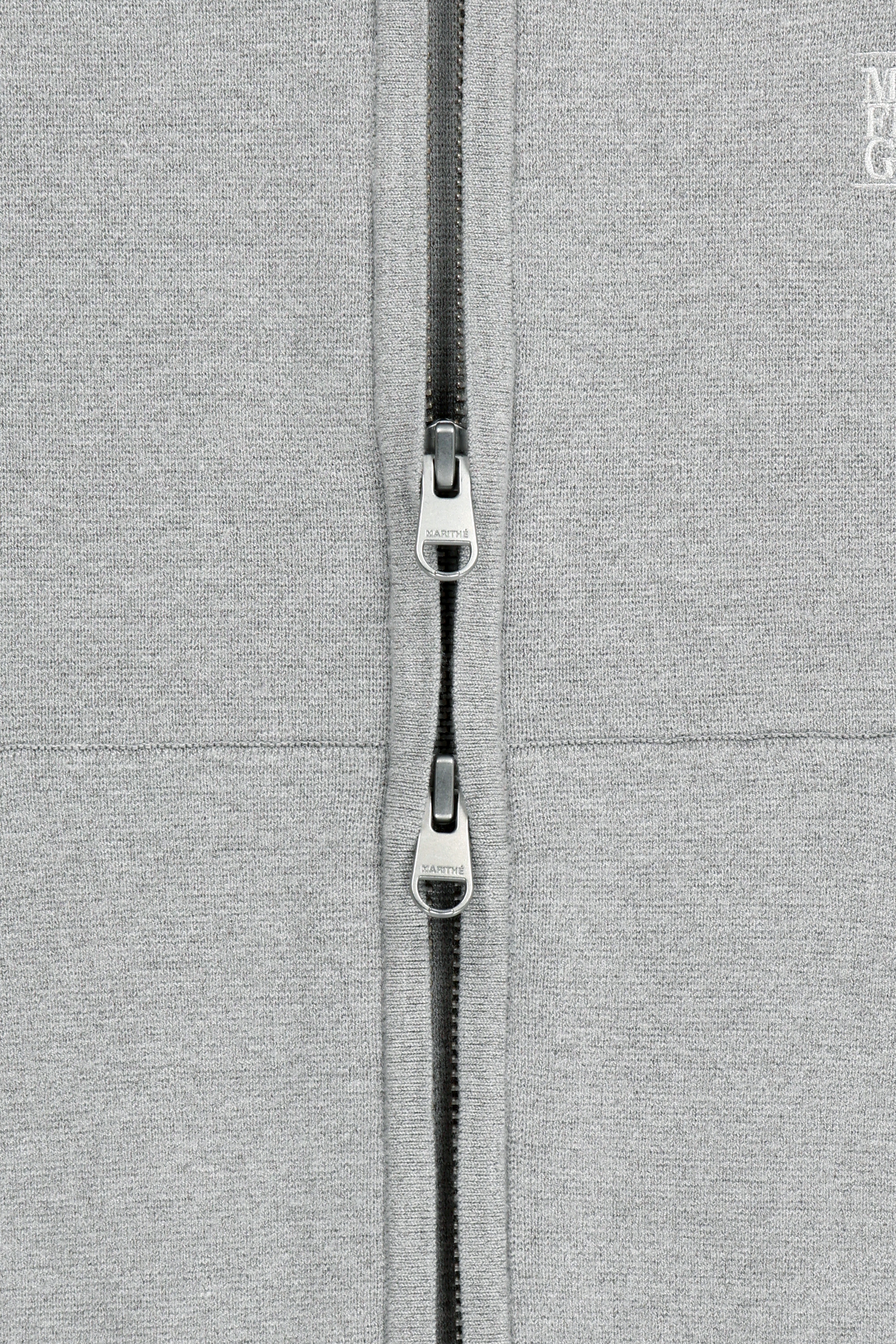 W SMALL CLASSIC LOGO CROP KNIT HOODIE ZIPUP